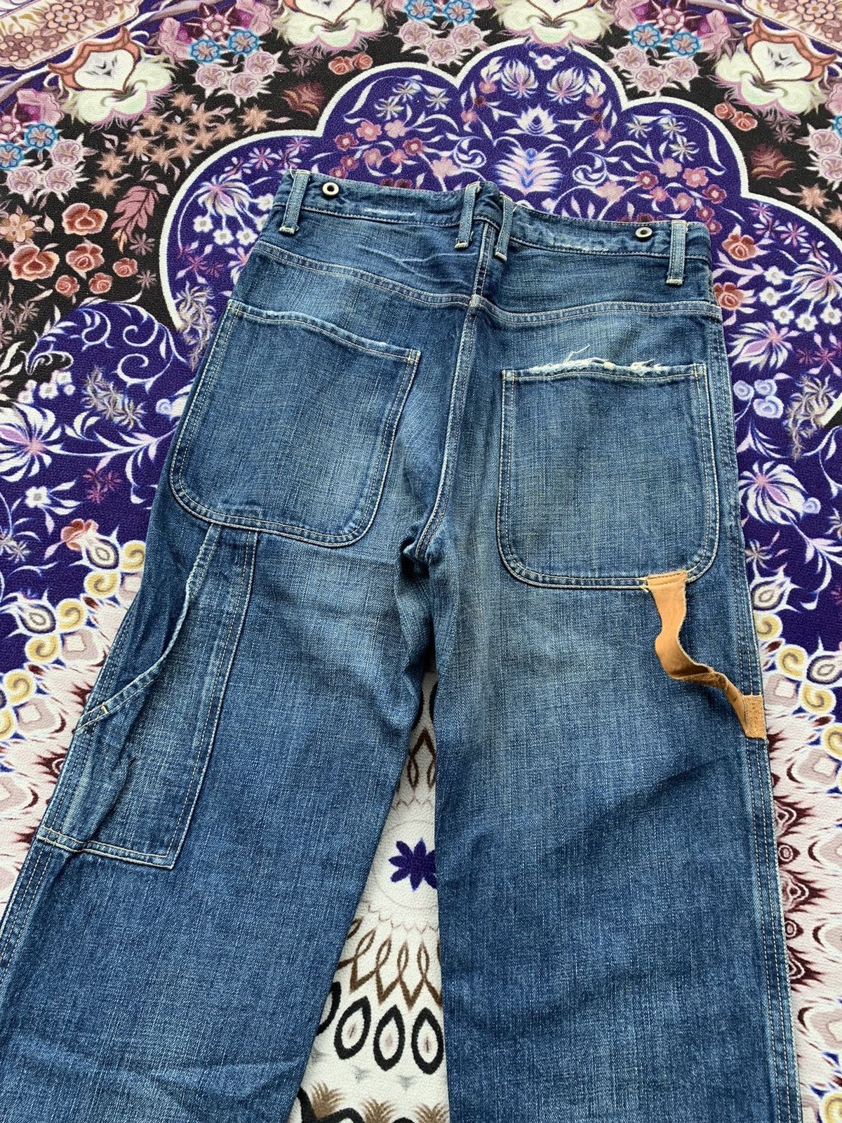 Japanese Brand Vintage Japanese Brand Distresed Carpenter Denim Size US 31 - 10 Thumbnail
