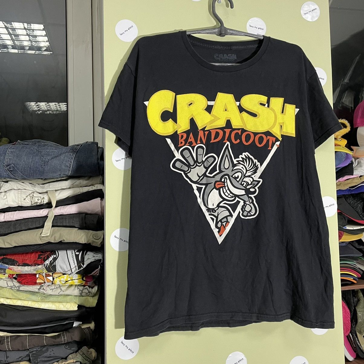 Cartoon Network Vintage Y2K Crash Bandicoot Tee Face Horror Art Print Band Size US M / EU 48-50 / 2 - 3 Thumbnail