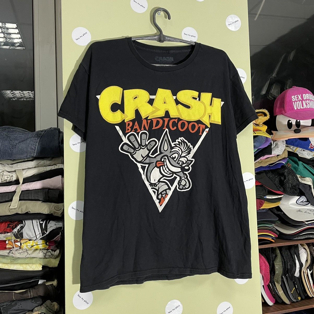Cartoon Network Vintage Y2K Crash Bandicoot Tee Face Horror Art Print Band Size US M / EU 48-50 / 2 - 2 Thumbnail