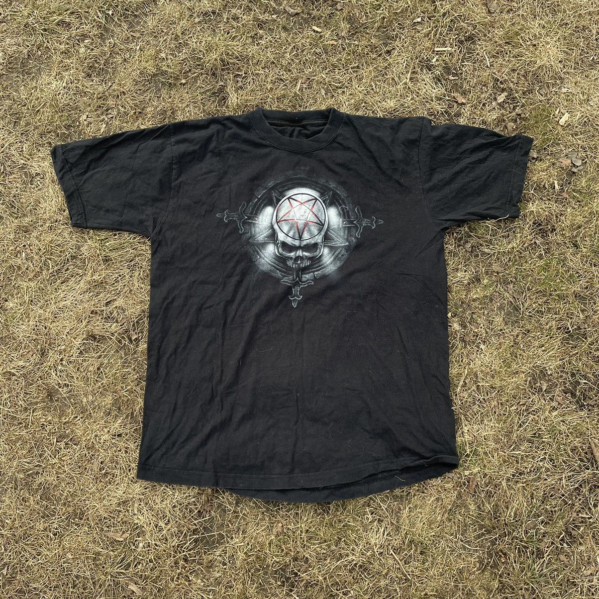 Vintage Vintage 90s Grim Reaper Graphic Tee Dark Grunge Punk Boxy XL Size US XL / EU 56 / 4 - 5 Thumbnail