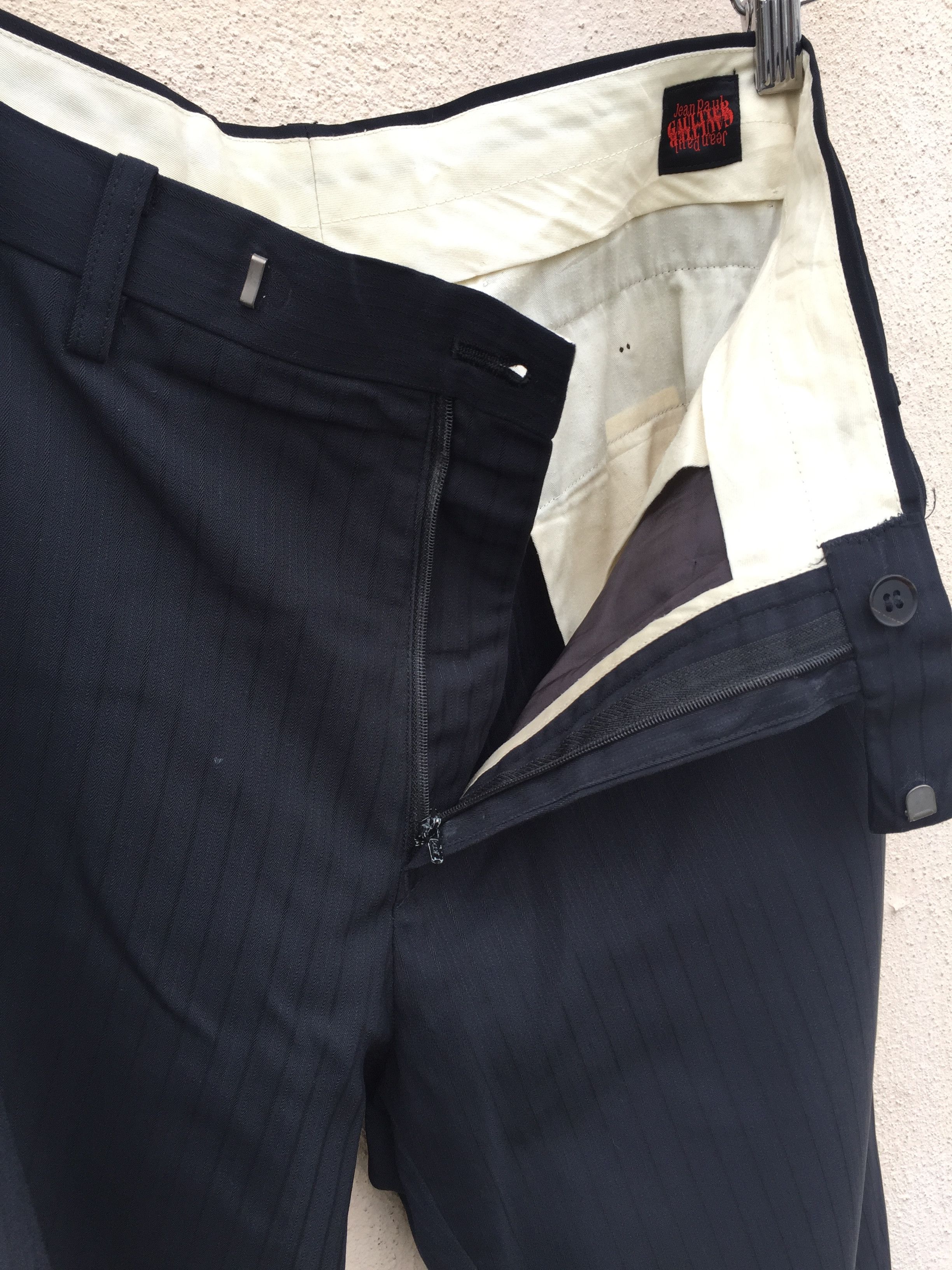 Jean Paul Gaultier JPG Black Stripes Trousers Pants Size US 30 / EU 46 - 6 Thumbnail
