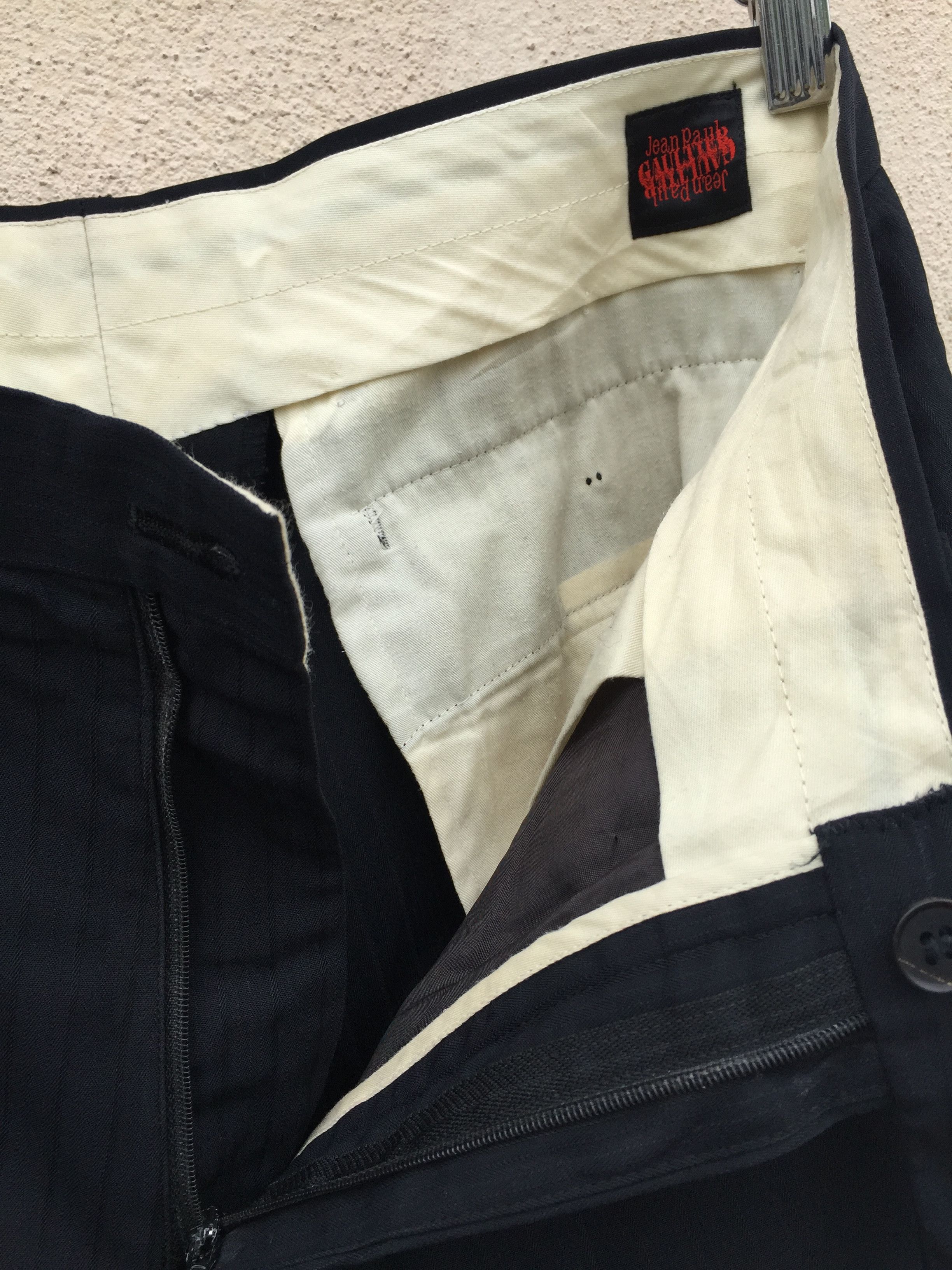 Jean Paul Gaultier JPG Black Stripes Trousers Pants Size US 30 / EU 46 - 8 Thumbnail