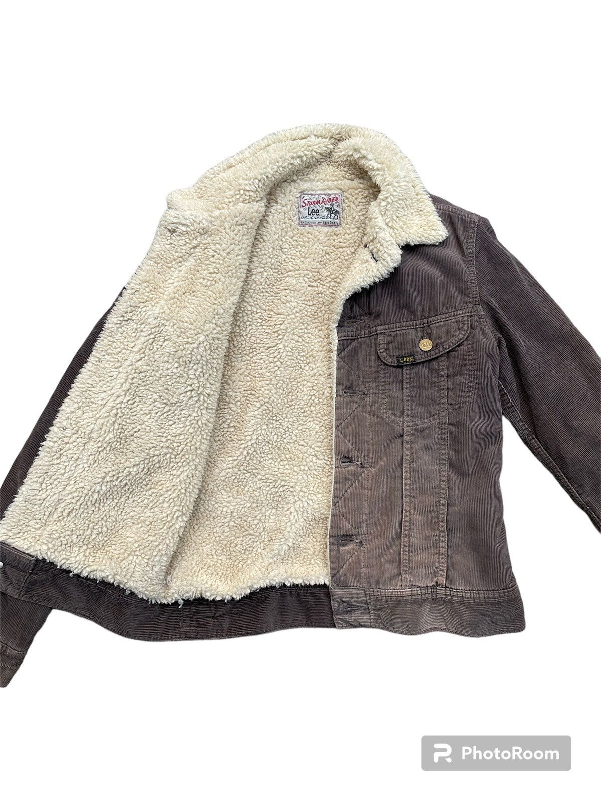 Lee 🔥Lee Storm Riders Corduroy Trucker Sherpa Jacket🔥 Size US S / EU 44-46 / 1 - 2 Thumbnail