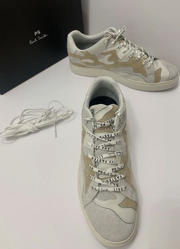 Paul Smith PAUL SMITH REX CAMOUFLAGE PATCH LEATHER SNEAKERS Size US 12 / EU 45 - 10 Thumbnail