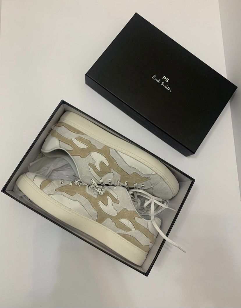 Paul Smith PAUL SMITH REX CAMOUFLAGE PATCH LEATHER SNEAKERS Size US 12 / EU 45 - 13 Thumbnail
