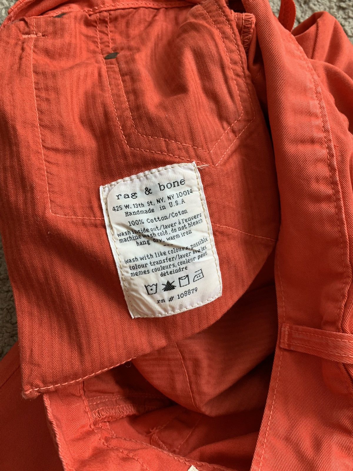 Rag & Bone RAG & BONE JAY ORANGE JEANS Size US 32 / EU 48 - 15 Thumbnail