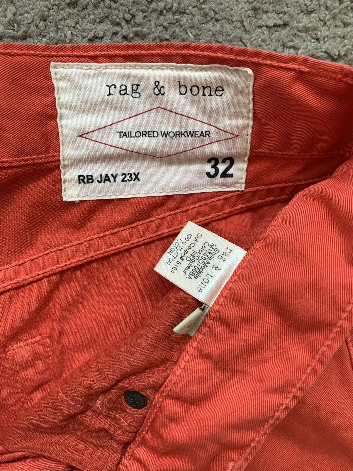 Rag & Bone RAG & BONE JAY ORANGE JEANS Size US 32 / EU 48 - 7 Thumbnail