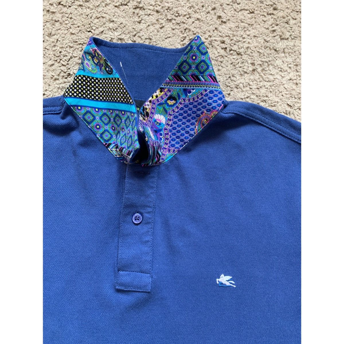 Etro VINTAGE ETRO EMBROIDERED LOGO POLO SHIRT Size US L / EU 52-54 / 3 - 2 Thumbnail