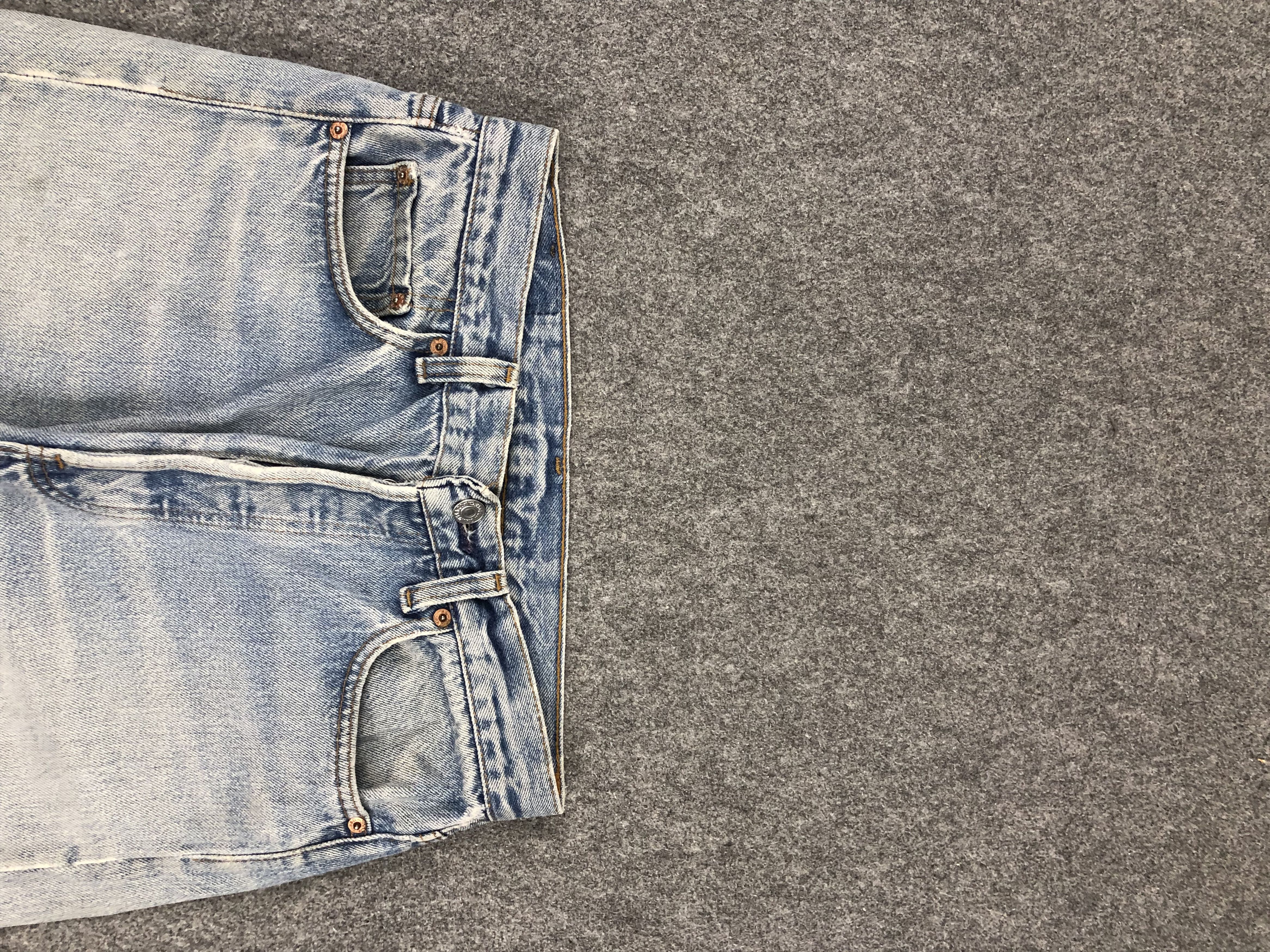 Levi's Vintage Distressed Levis Faded Blue Cropped Jeans DP1388 Size US 30 / EU 46 - 2 Thumbnail