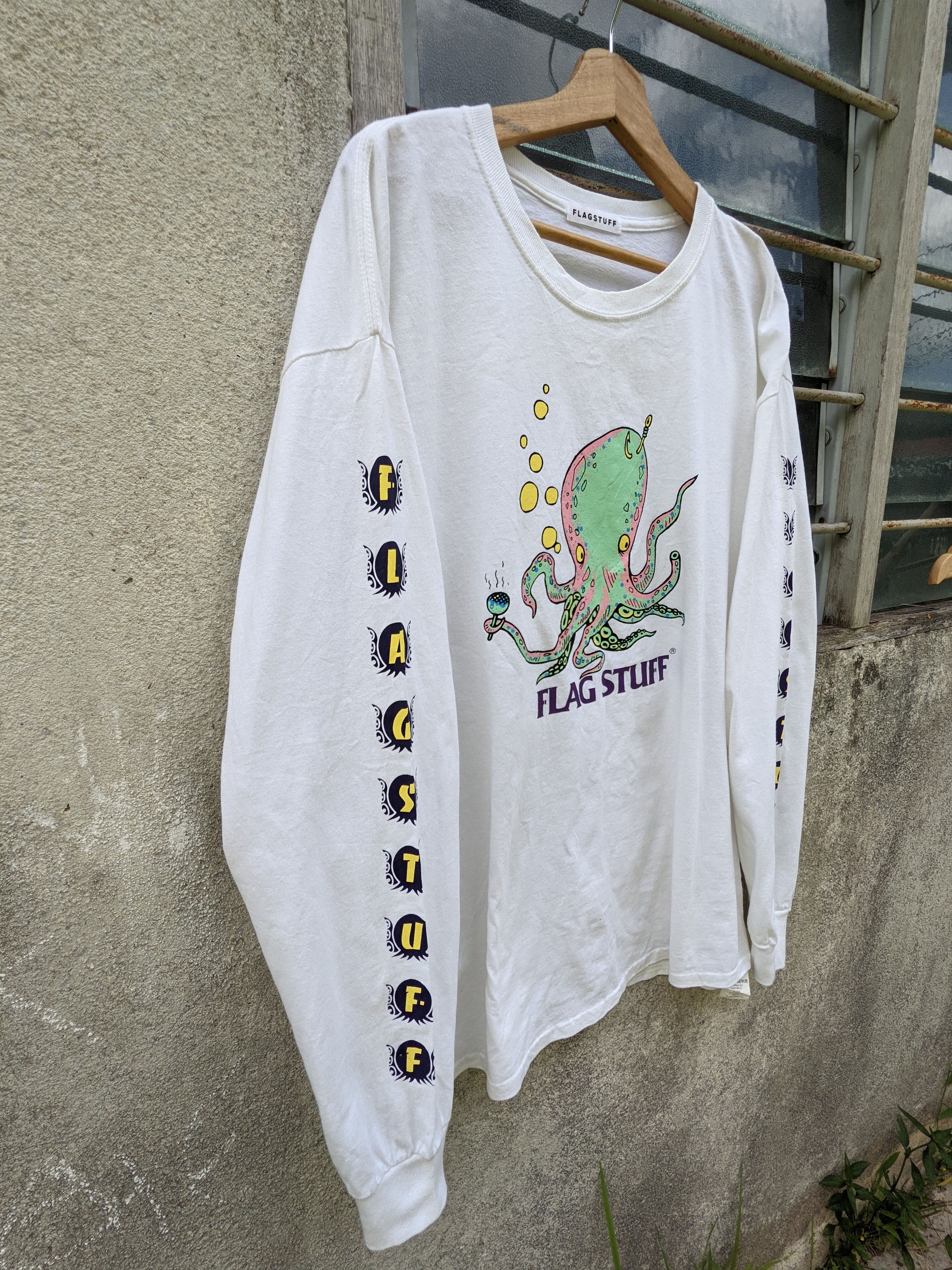 Flagstuff × Octopus Flagstuff Octopus Spellout Long Sleeve Tshirt Size US XL / EU 56 / 4 - 4 Thumbnail