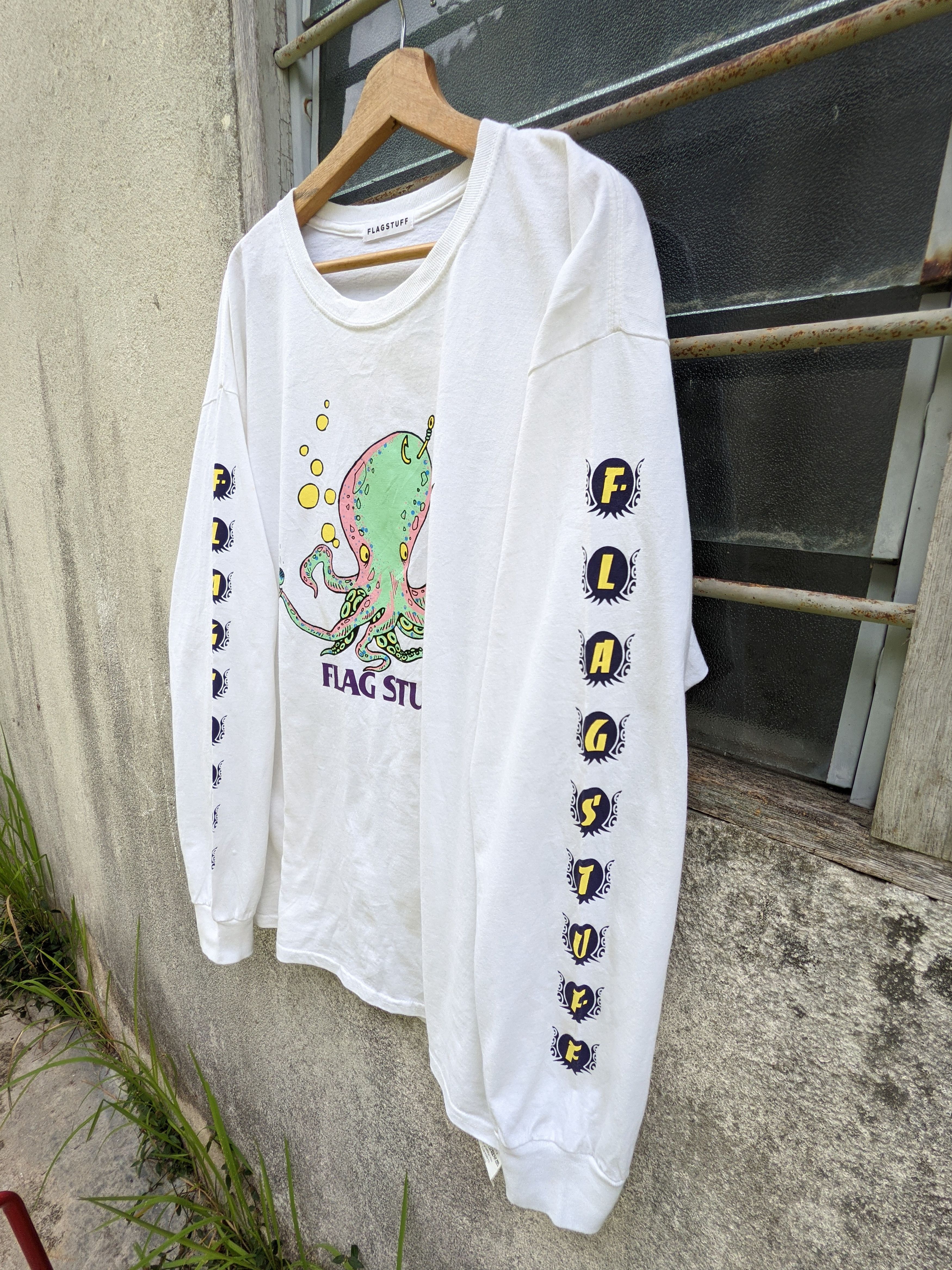 Flagstuff × Octopus Flagstuff Octopus Spellout Long Sleeve Tshirt Size US XL / EU 56 / 4 - 3 Thumbnail