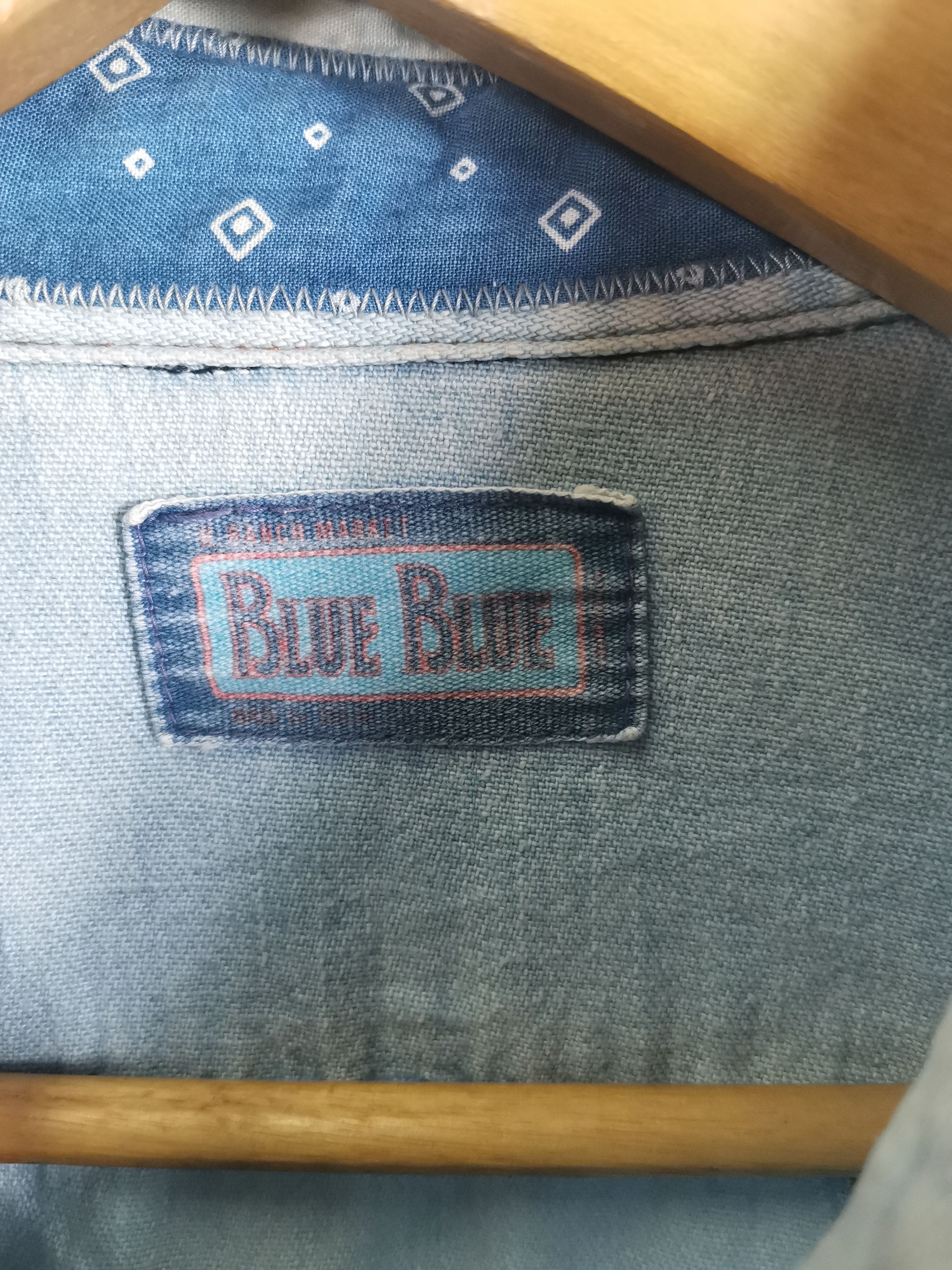 Blue Blue Japan Vintage Japanese Brand Blue Blue Japan Denim Flannel Shirt Size US M / EU 48-50 / 2 - 8 Thumbnail
