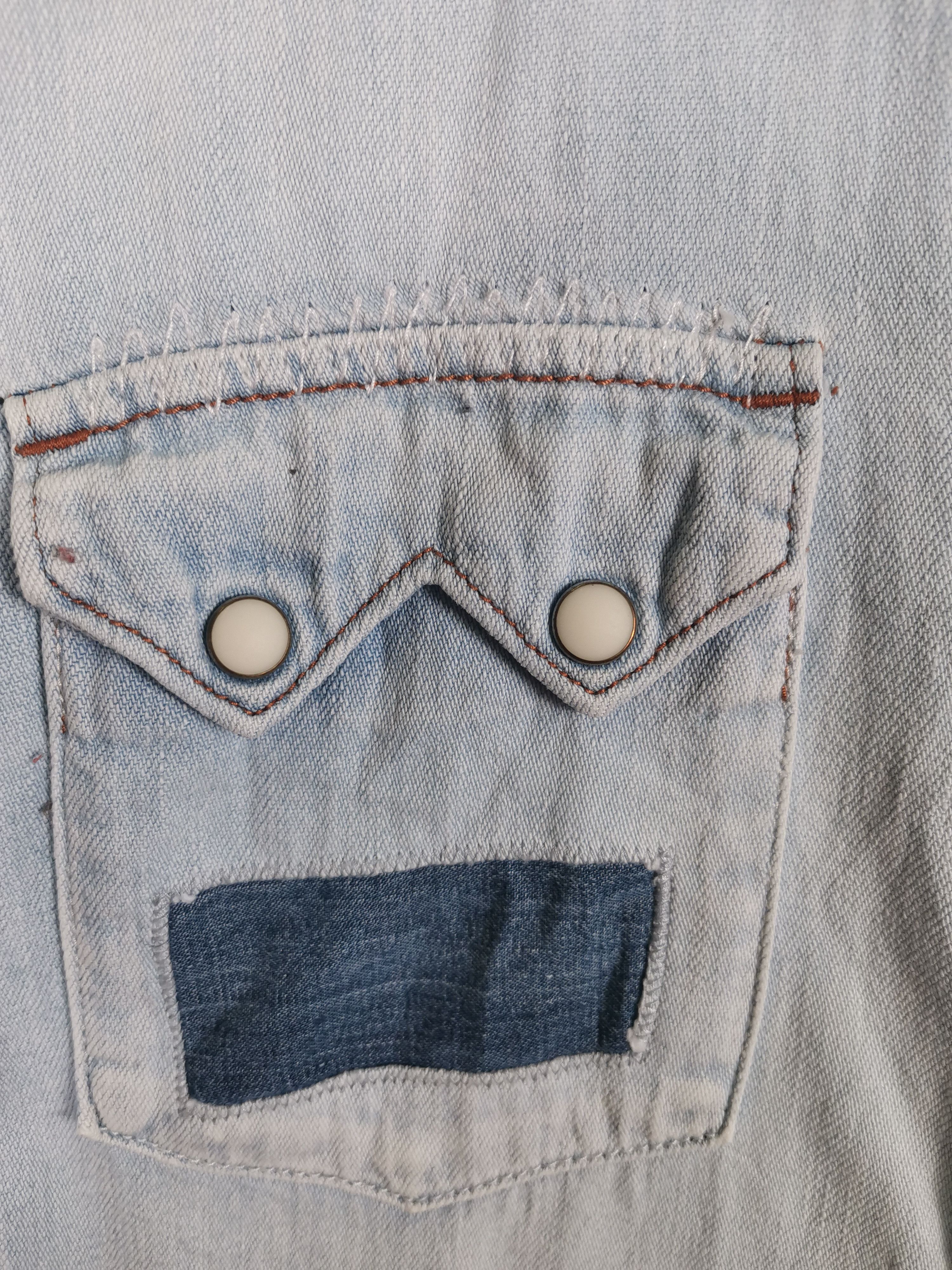 Blue Blue Japan Vintage Japanese Brand Blue Blue Japan Denim Flannel Shirt Size US M / EU 48-50 / 2 - 4 Thumbnail