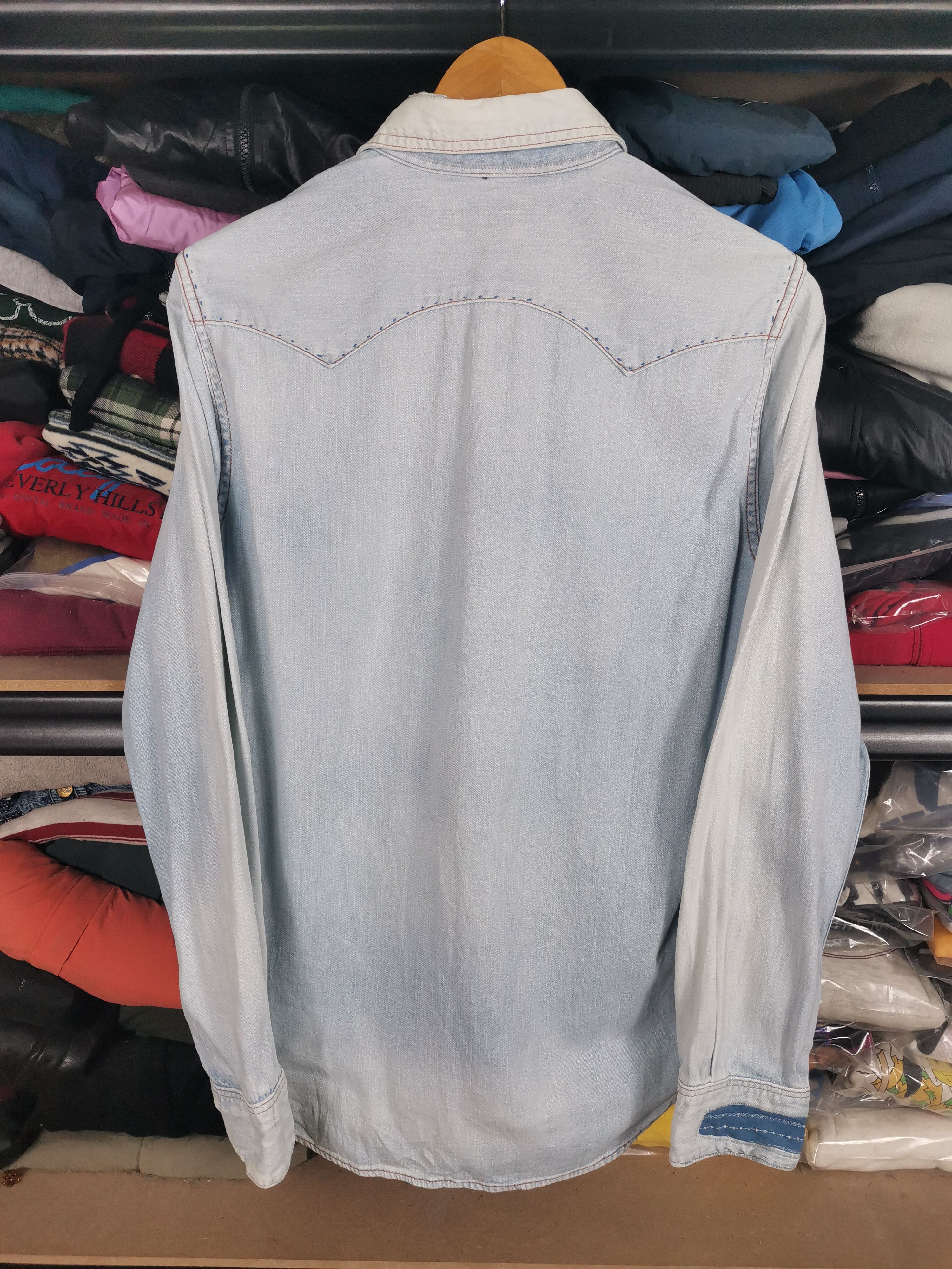 Blue Blue Japan Vintage Japanese Brand Blue Blue Japan Denim Flannel Shirt Size US M / EU 48-50 / 2 - 7 Thumbnail
