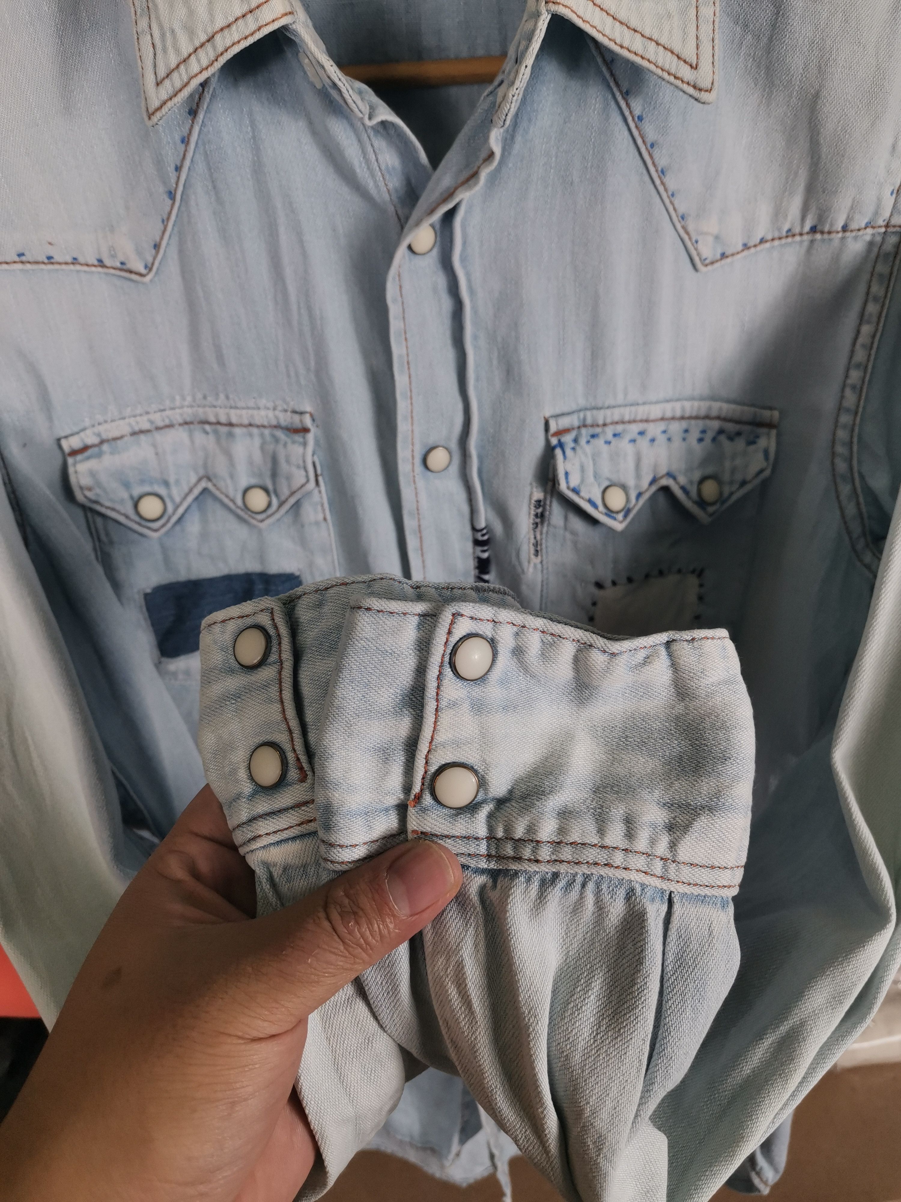 Blue Blue Japan Vintage Japanese Brand Blue Blue Japan Denim Flannel Shirt Size US M / EU 48-50 / 2 - 5 Thumbnail