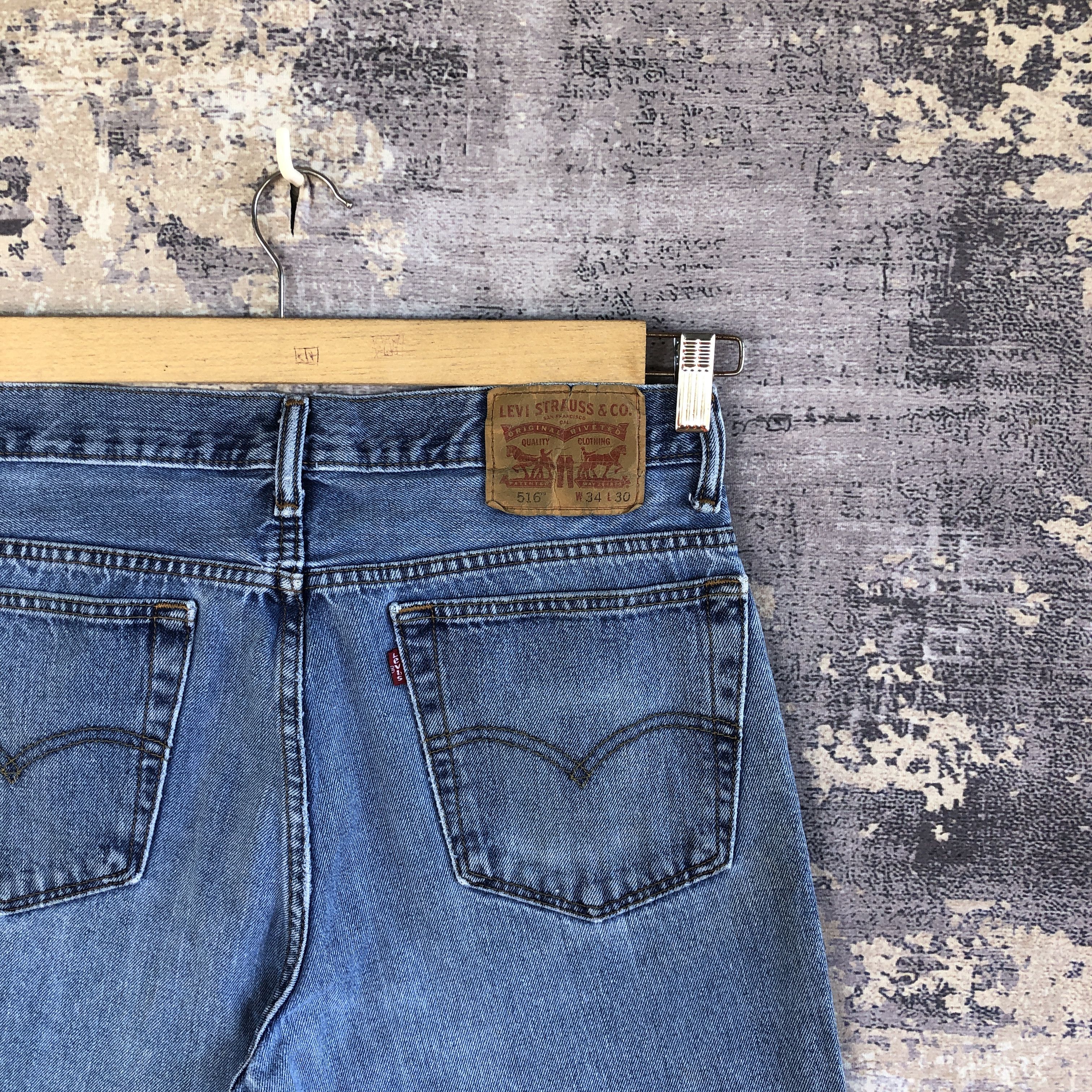 Levi's Vintage Y2K Levi's 516 Faded Blue Jeans Levis Denim Pants Size US 32 / EU 48 - 5 Thumbnail
