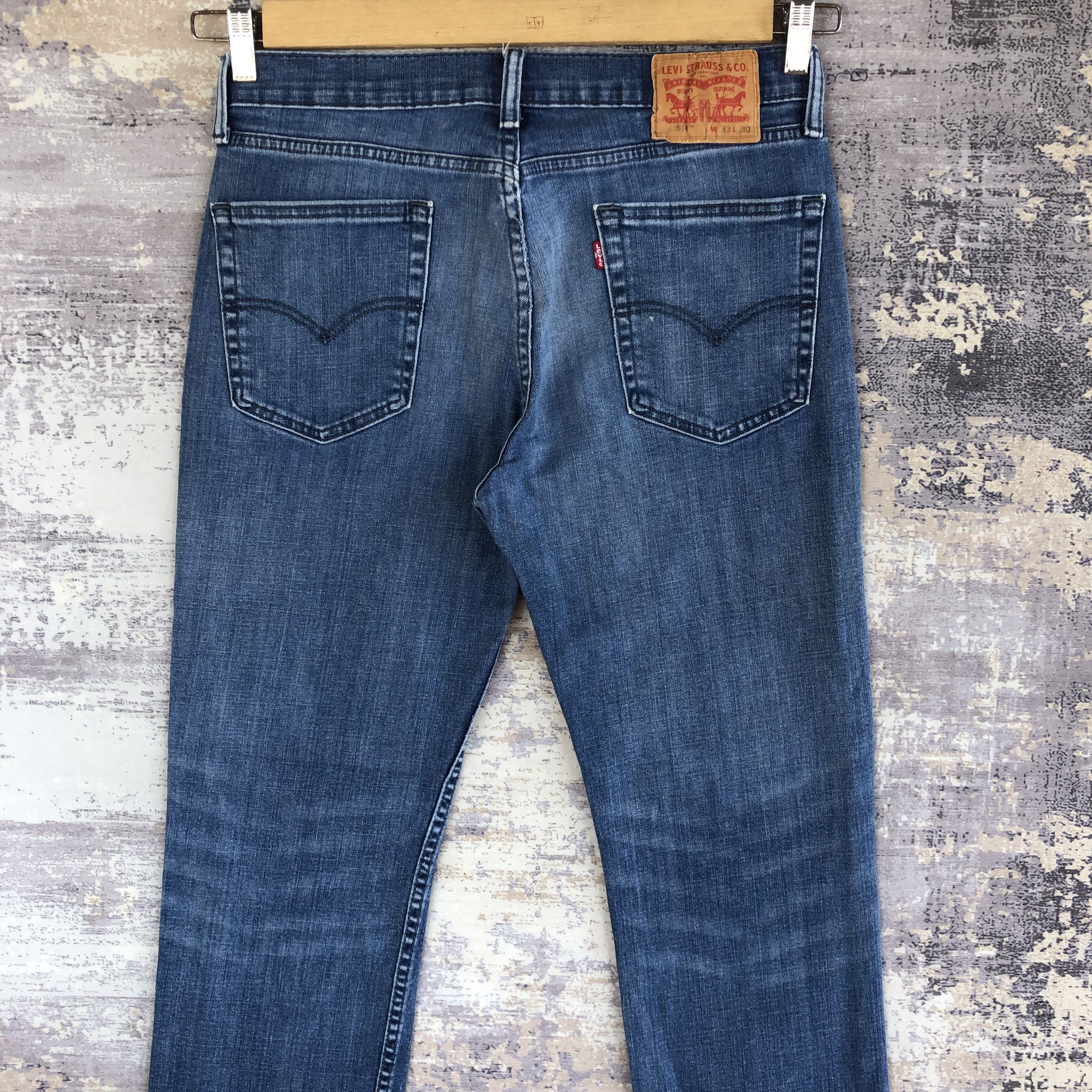 Levi's × Vintage Vintage Levi's Distressed Jeans Levis Faded Blue Wash Denim Size US 30 / EU 46 - 4 Thumbnail