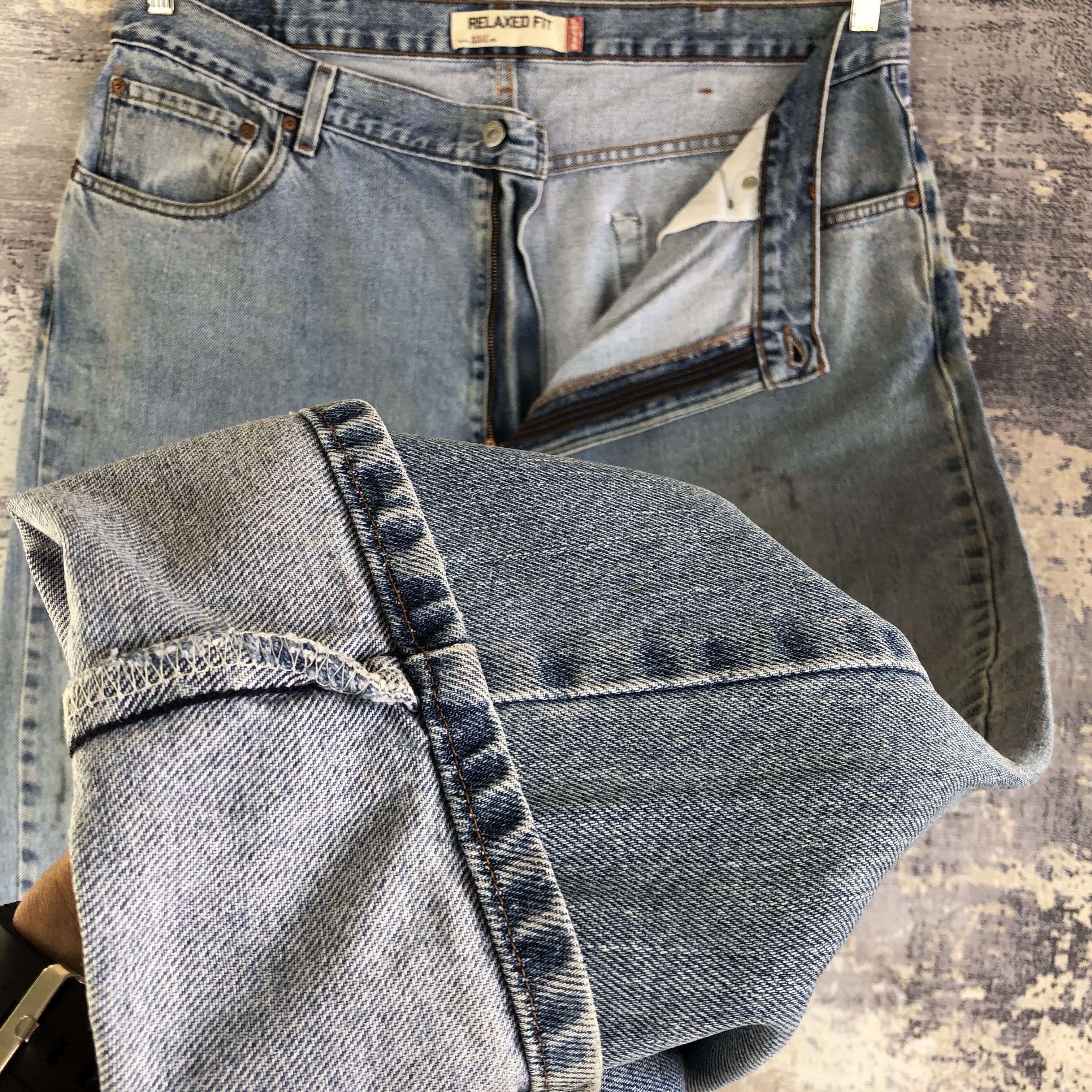 Levi's Vintage Dirty Levis Sun Faded Jeans Levi's Baggy Denim Size US 40 / EU 56 - 8 Thumbnail