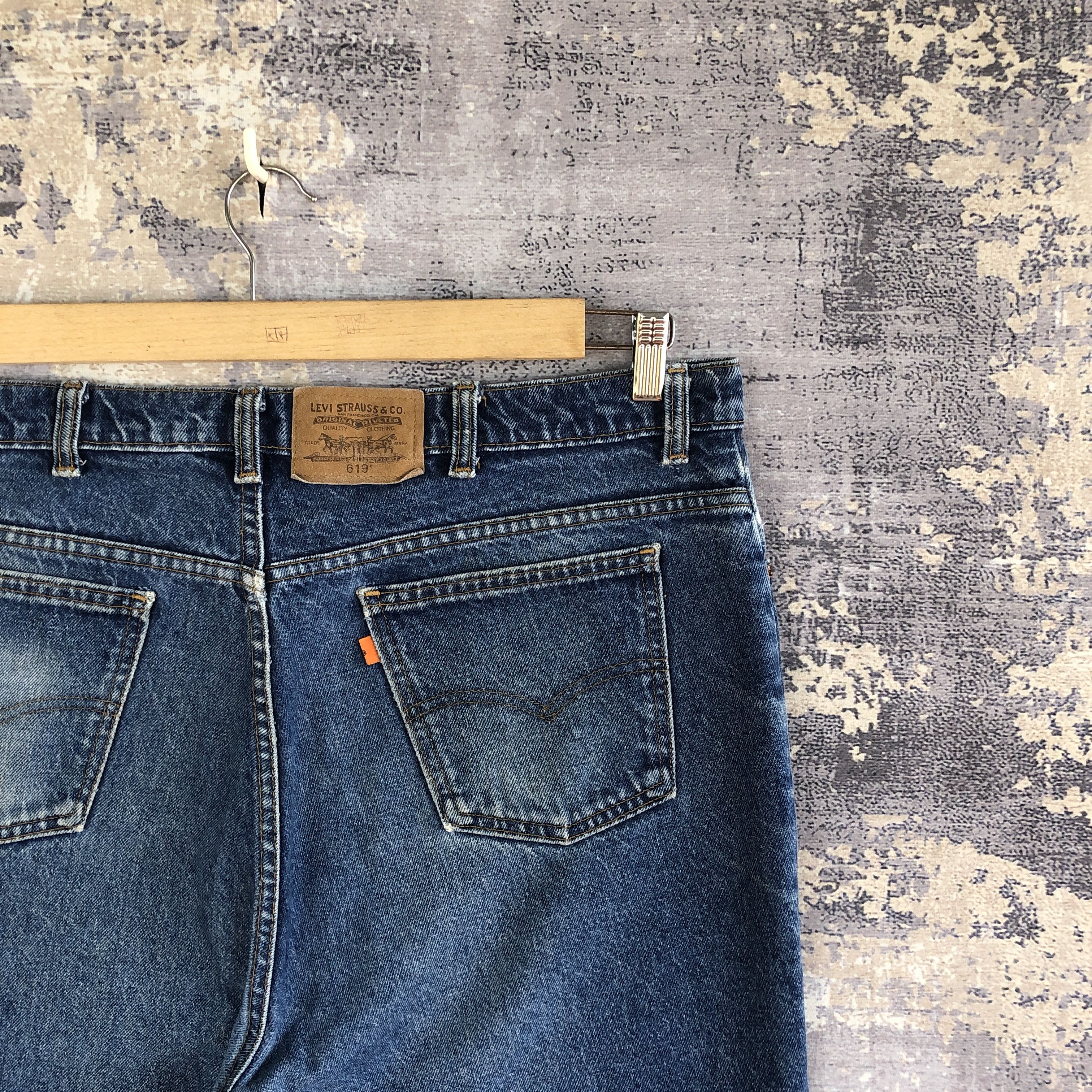 Levi's Vintage Levi's 619 Orange Tab Jeans Levis Dark Blue Denim Size US 40 / EU 56 - 5 Thumbnail
