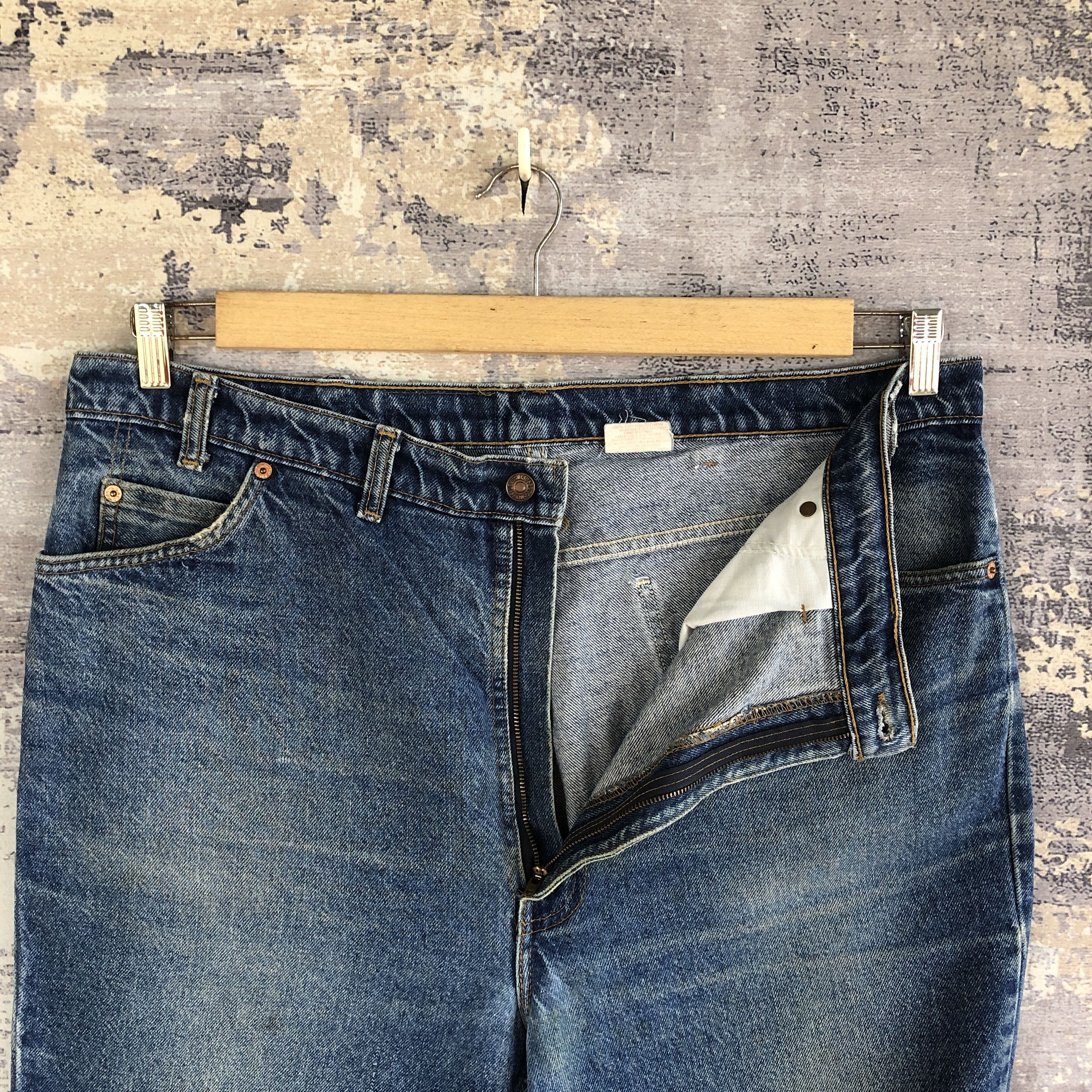 Levi's Vintage Levi's 619 Orange Tab Jeans Levis Dark Blue Denim Size US 40 / EU 56 - 6 Thumbnail