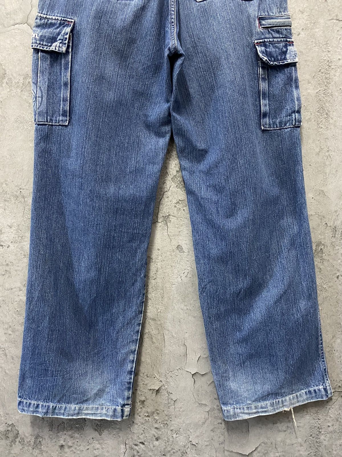 Ecko Unltd. × Marc Ecko Vintage Ecko Function Cargo Denim Baggy Pants Size US 32 / EU 48 - 11 Thumbnail