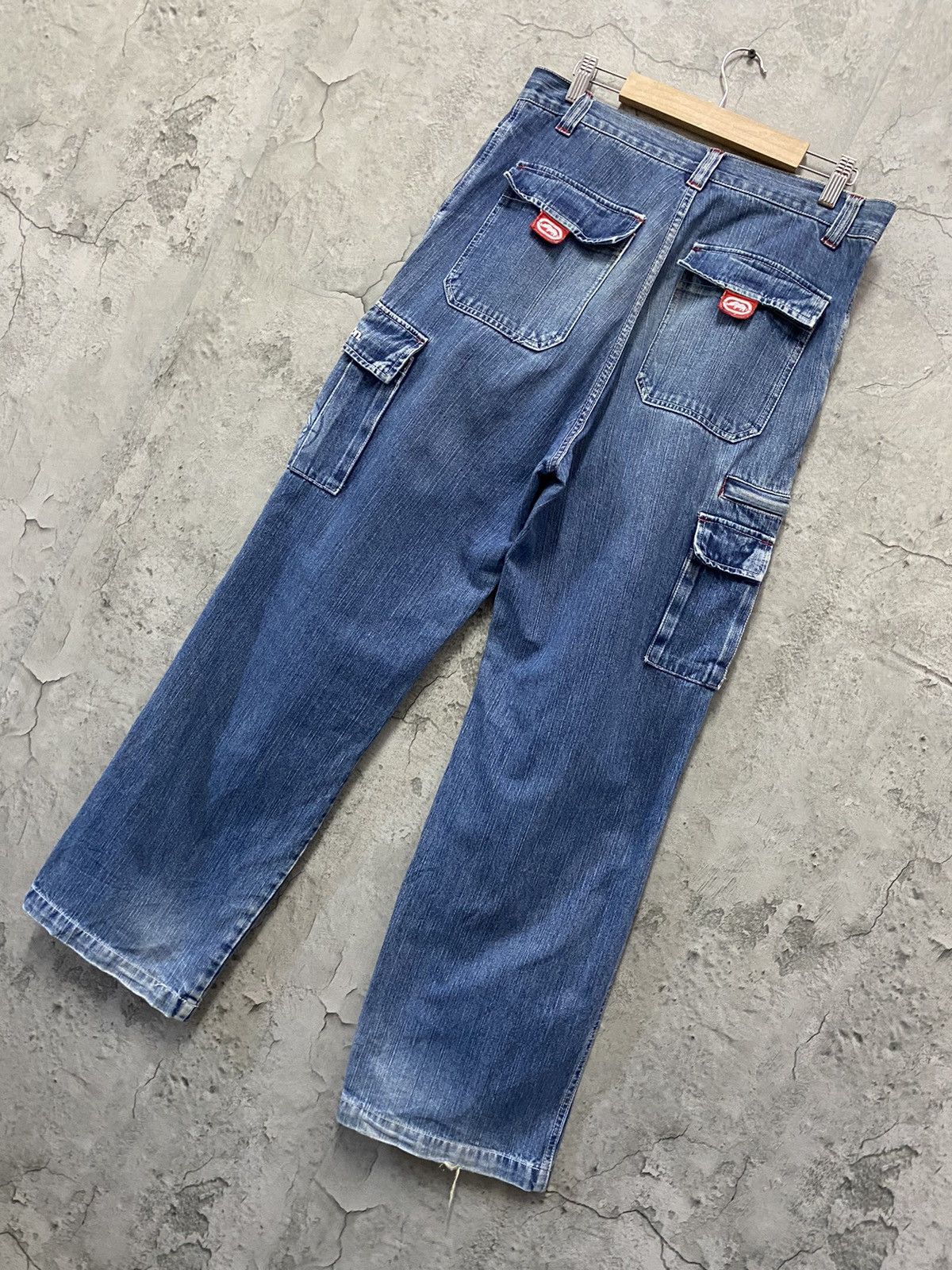 Ecko Unltd. × Marc Ecko Vintage Ecko Function Cargo Denim Baggy Pants Size US 32 / EU 48 - 9 Thumbnail