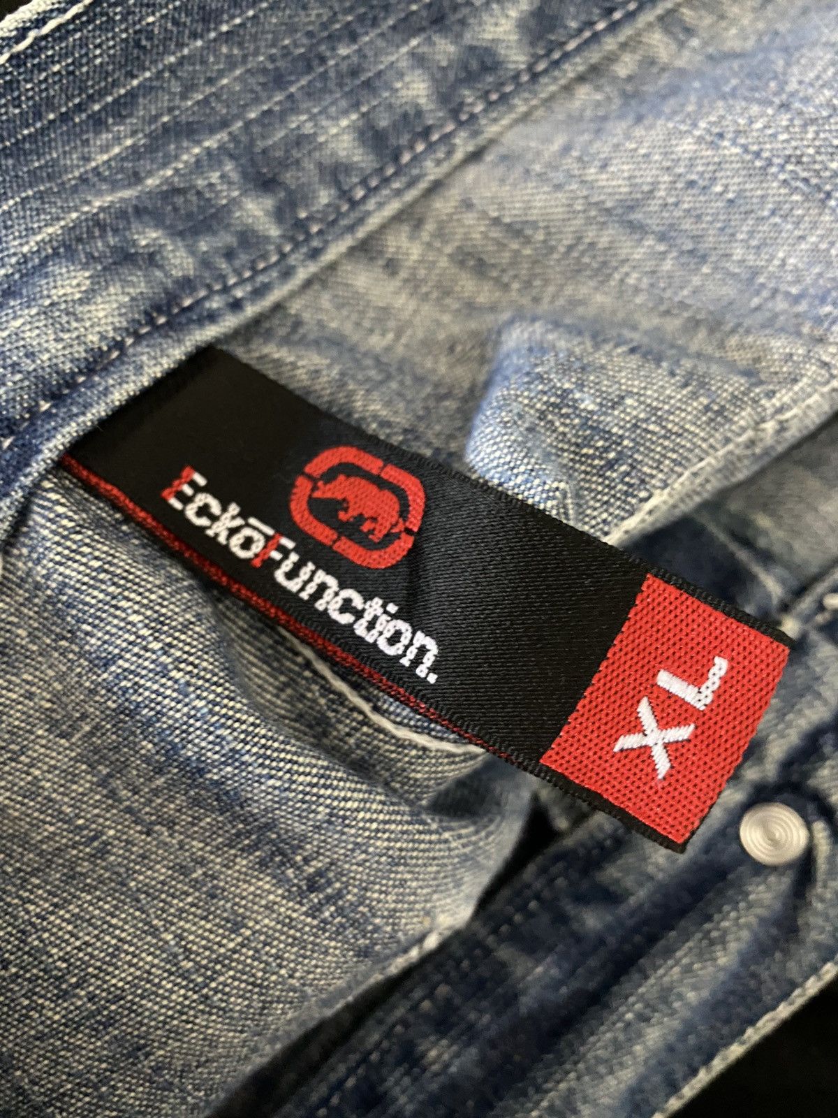 Ecko Unltd. × Marc Ecko Vintage Ecko Function Cargo Denim Baggy Pants Size US 32 / EU 48 - 15 Thumbnail