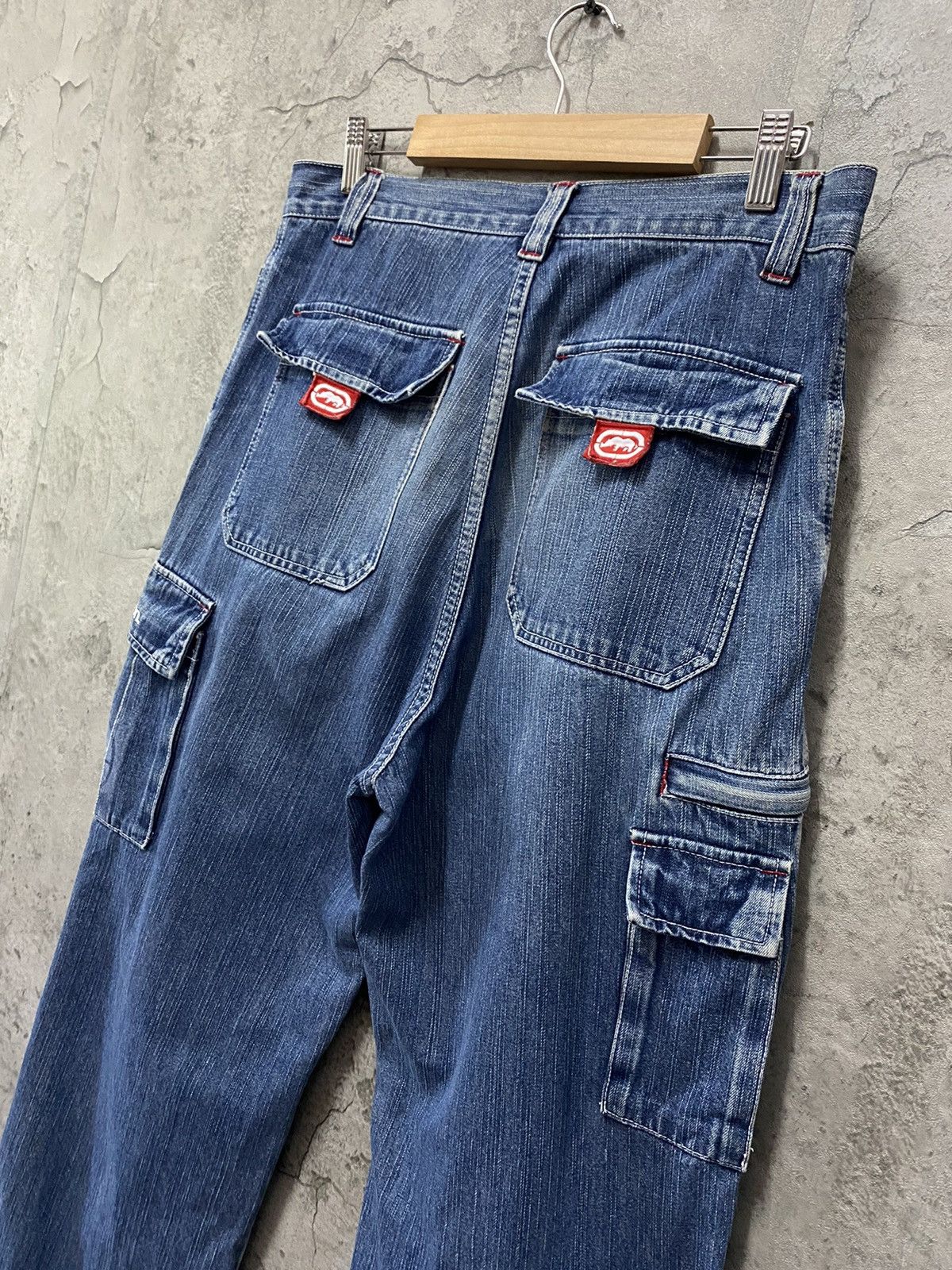 Ecko Unltd. × Marc Ecko Vintage Ecko Function Cargo Denim Baggy Pants Size US 32 / EU 48 - 12 Thumbnail