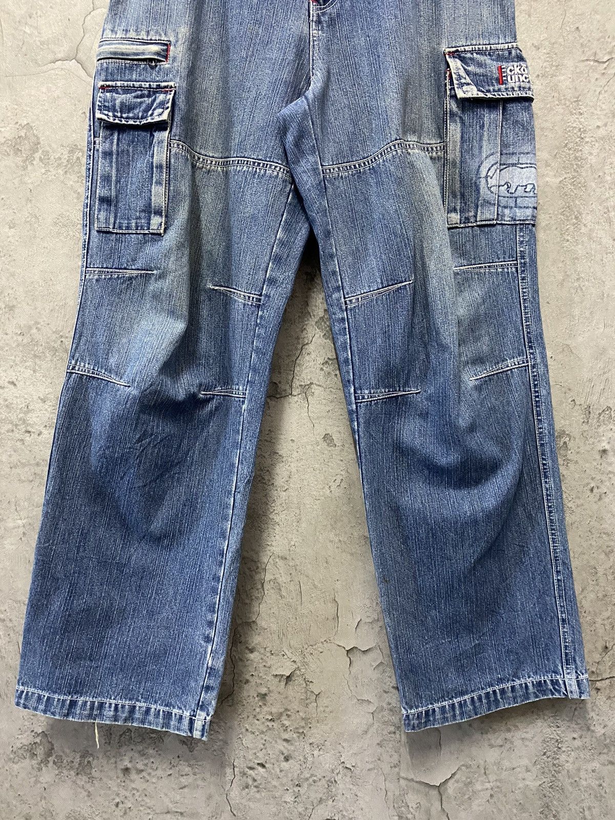 Ecko Unltd. × Marc Ecko Vintage Ecko Function Cargo Denim Baggy Pants Size US 32 / EU 48 - 5 Thumbnail