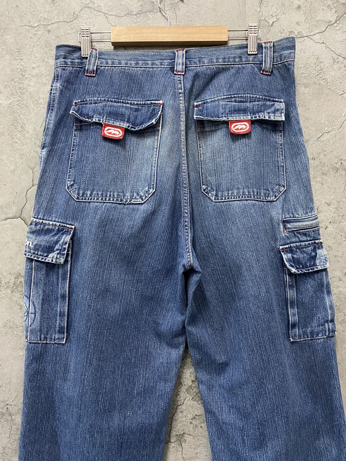 Ecko Unltd. × Marc Ecko Vintage Ecko Function Cargo Denim Baggy Pants Size US 32 / EU 48 - 10 Thumbnail