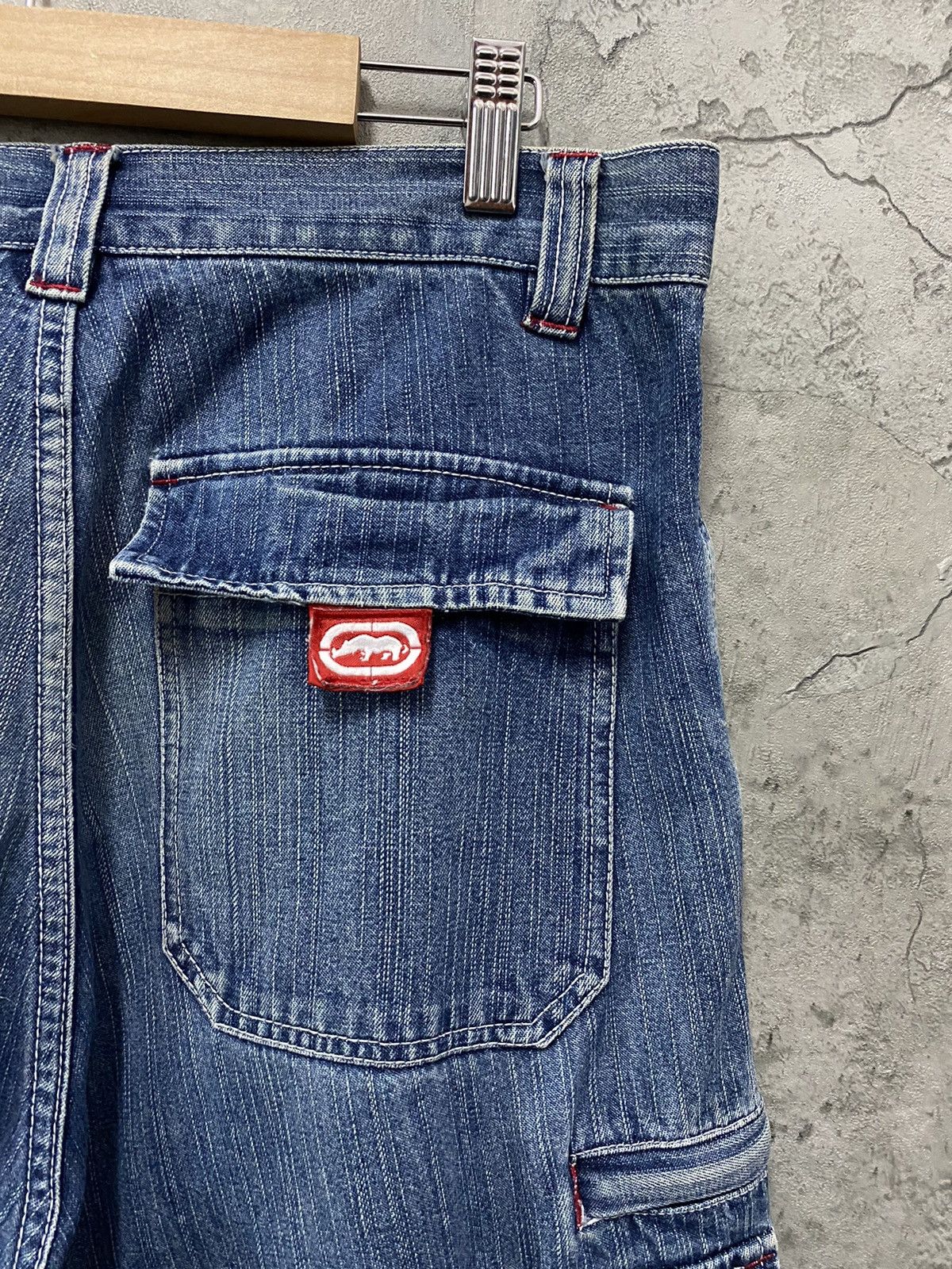 Ecko Unltd. × Marc Ecko Vintage Ecko Function Cargo Denim Baggy Pants Size US 32 / EU 48 - 13 Thumbnail