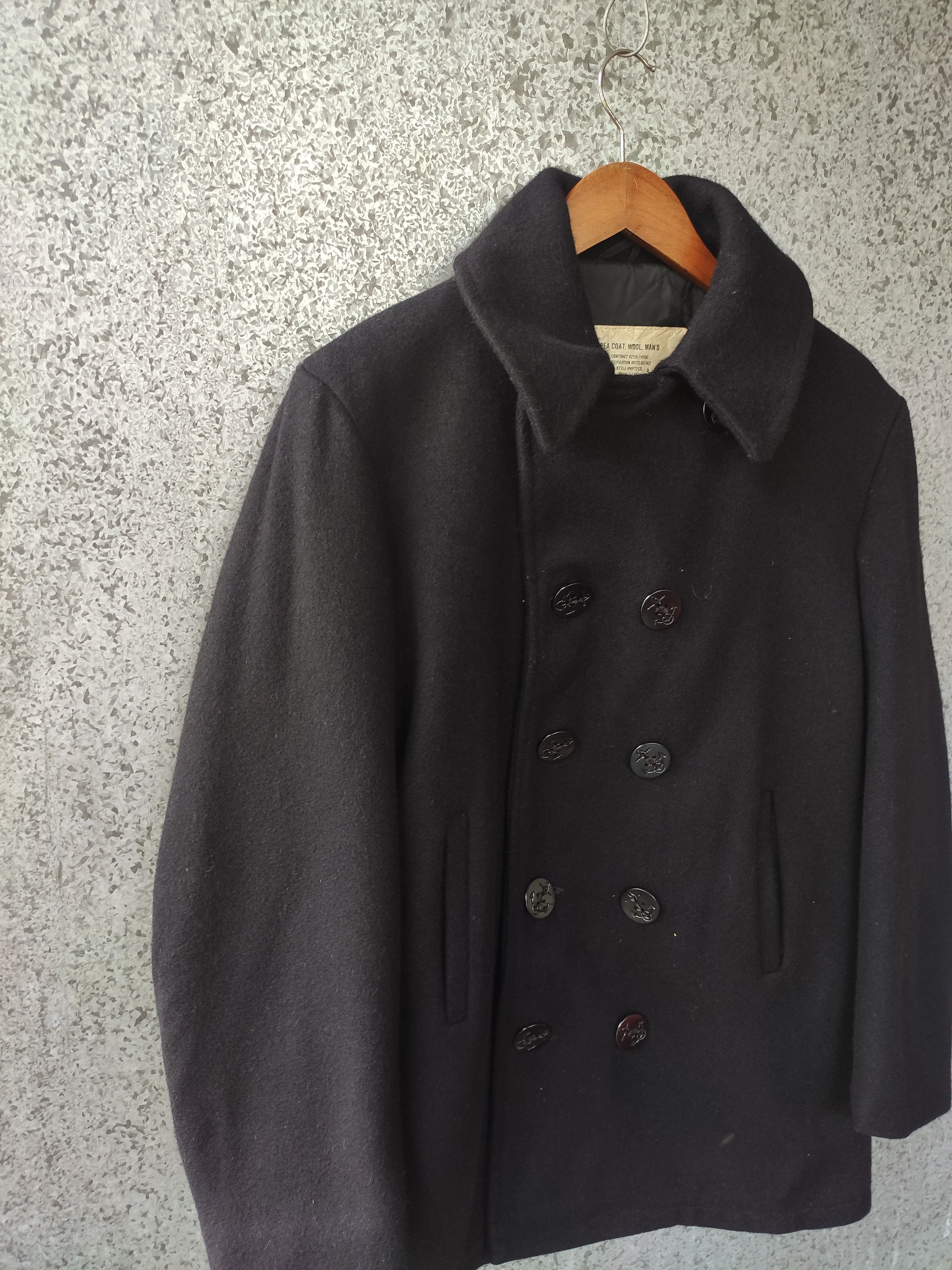 Vintage 🔥 Vintage Pea Coat army made in Usa Size US L / EU 52-54 / 3 - 3 Thumbnail