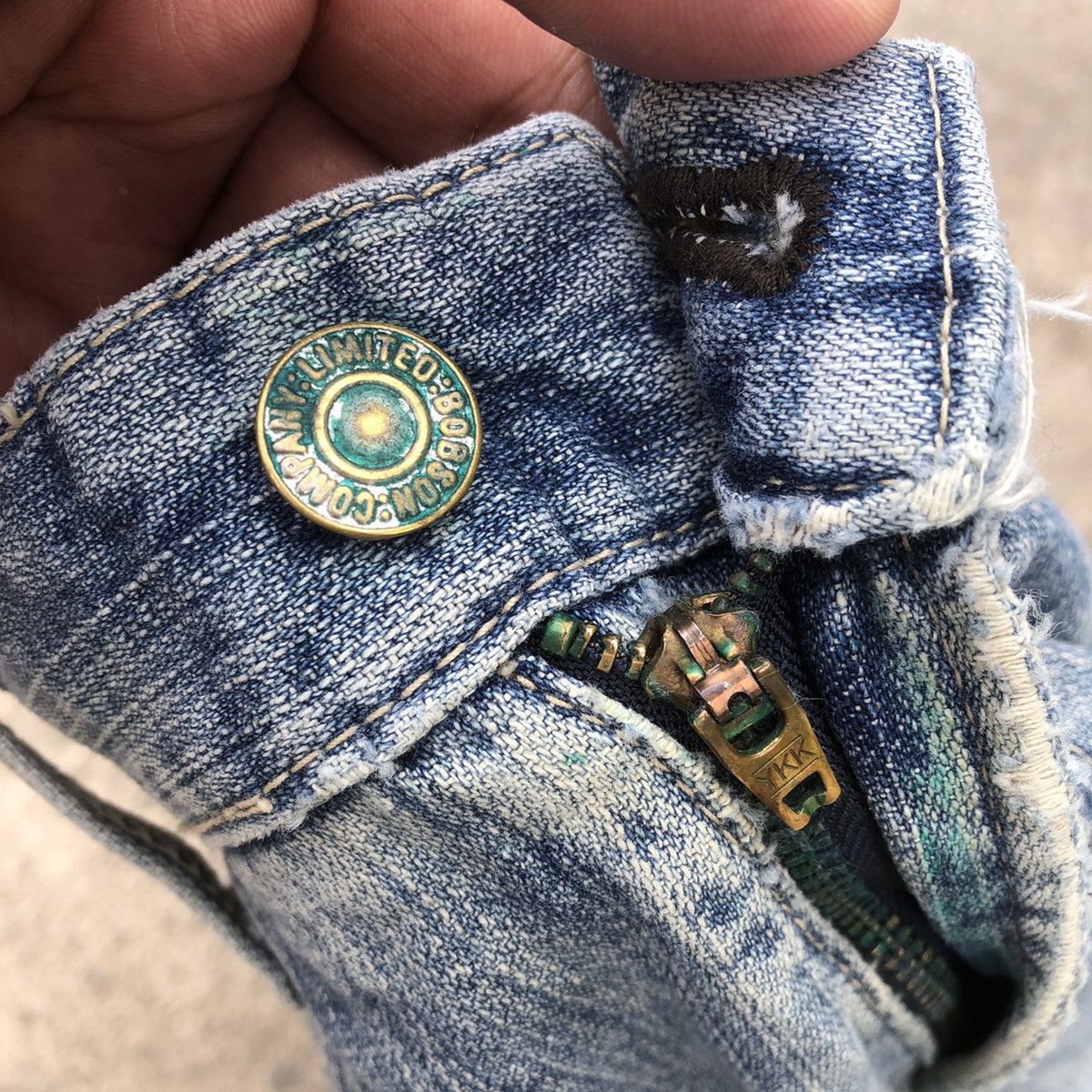 Japanese Brand × Vintage 🔥Trash🔥Bobson Chessking Stone Wash Rips Distress Dirty Denim Size US 32 / EU 48 - 12 Thumbnail