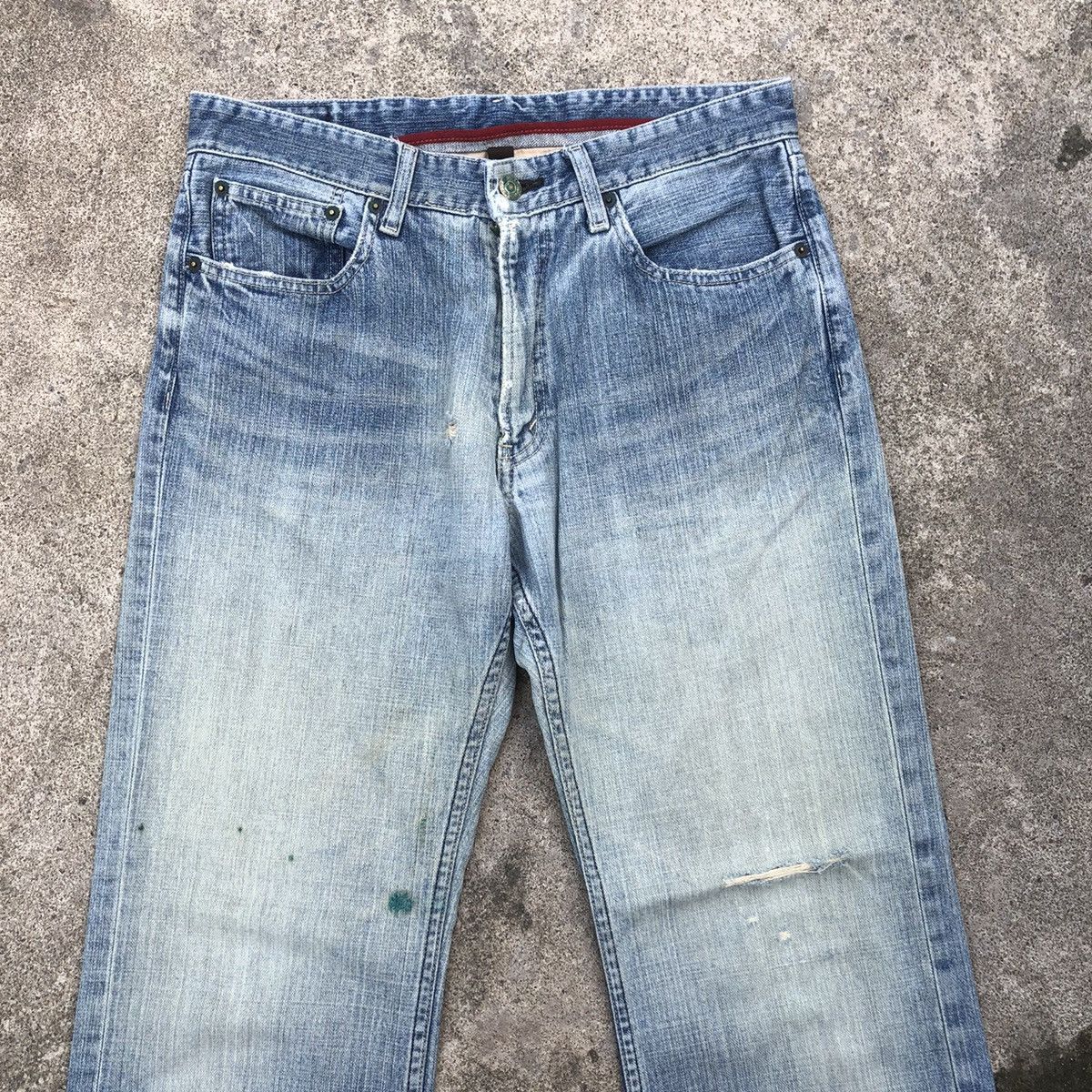 Japanese Brand × Vintage 🔥Trash🔥Bobson Chessking Stone Wash Rips Distress Dirty Denim Size US 32 / EU 48 - 2 Thumbnail