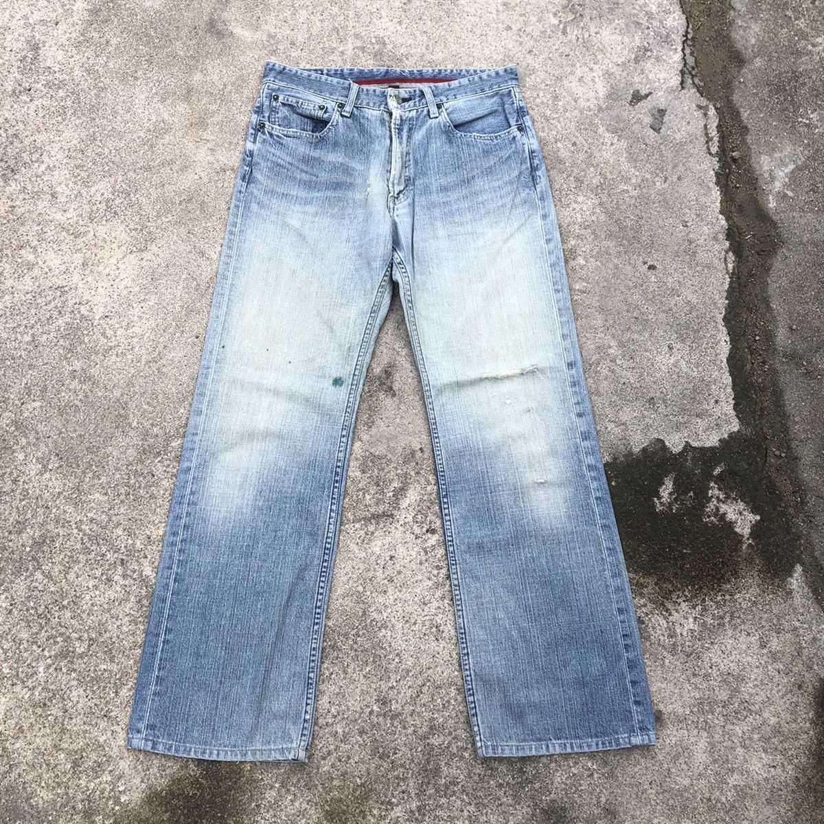 Japanese Brand × Vintage 🔥Trash🔥Bobson Chessking Stone Wash Rips Distress Dirty Denim Size US 32 / EU 48 - 1 Thumbnail