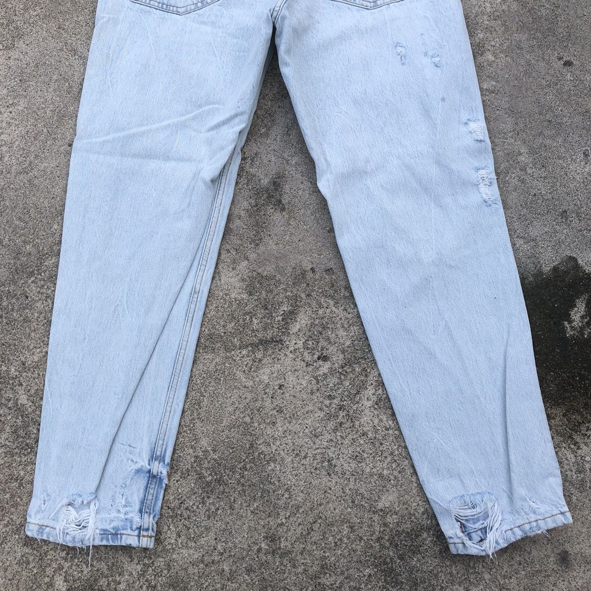 Zara 🔥Trash🔥ZARA Stoned Wash Rips Distress Denim Jeans Size US 32 / EU 48 - 6 Thumbnail