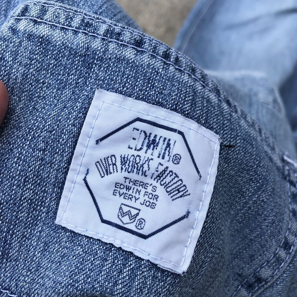 Edwin × Vintage 🔥Rare🔥Edwin 4035 Over Works Factory Denim Bush Pants Jeans Size US 27 - 14 Thumbnail