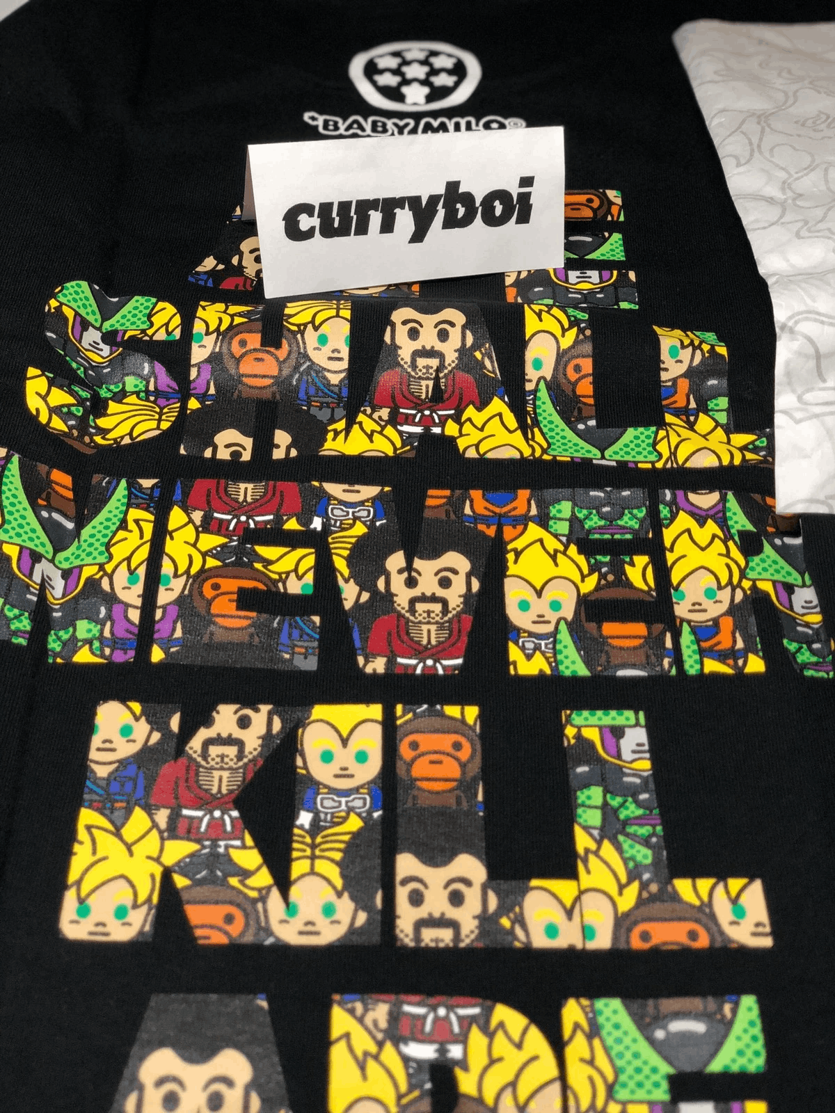 Bape Bape x Dragon Ball Z Baby Milo Asnka Tee Black Size US M / EU 48-50 / 2 - 6 Thumbnail