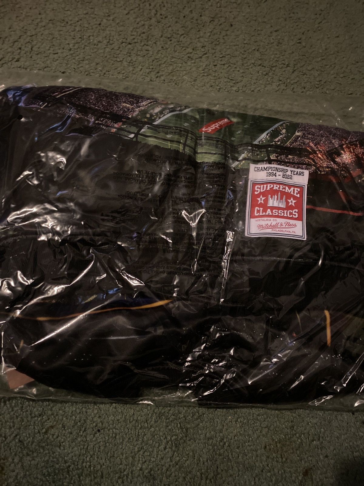 Mitchell & Ness × Supreme Supreme Mitchell & Ness Stadium Satin Varsity Jacket Black Size US XL / EU 56 / 4 - 7 Thumbnail