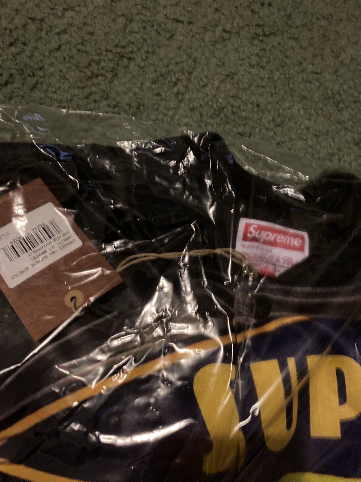 Mitchell & Ness × Supreme Supreme Mitchell & Ness Stadium Satin Varsity Jacket Black Size US XL / EU 56 / 4 - 5 Thumbnail