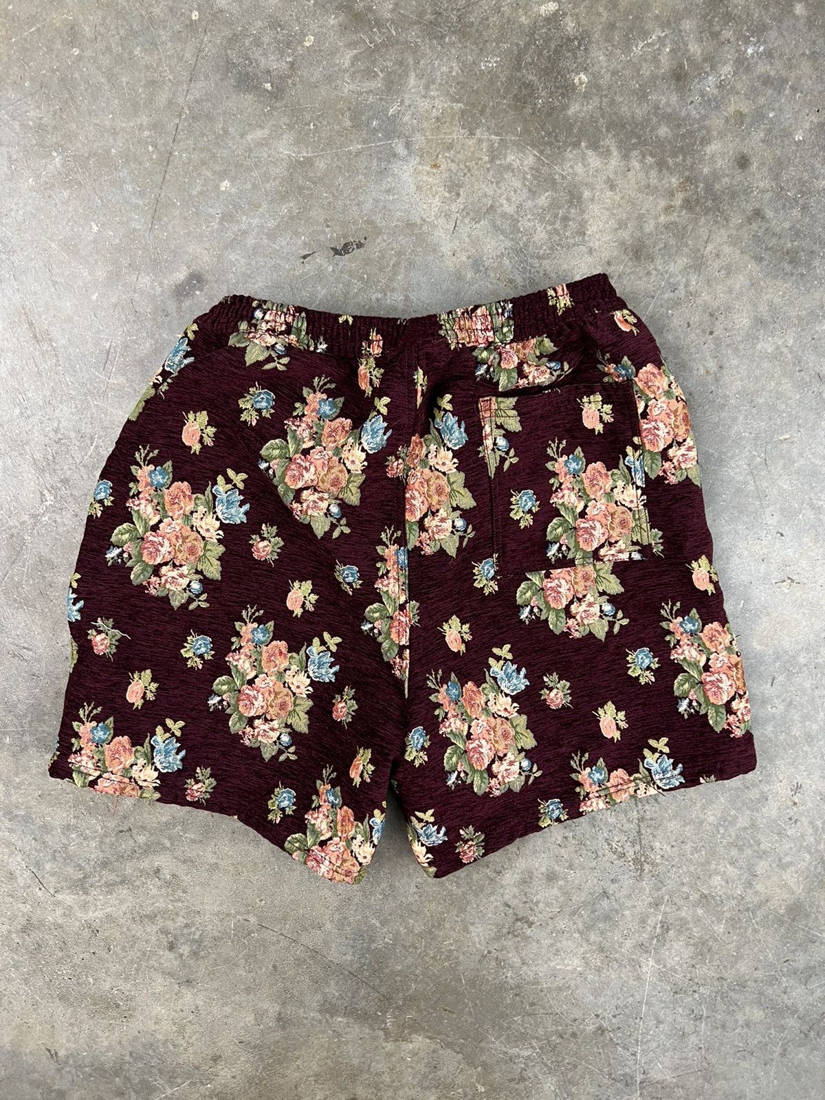 Pleasures Pleasures Floral Embroidered Burgundy Shorts Sz. XL Flower Size US 34 / EU 50 - 3 Thumbnail