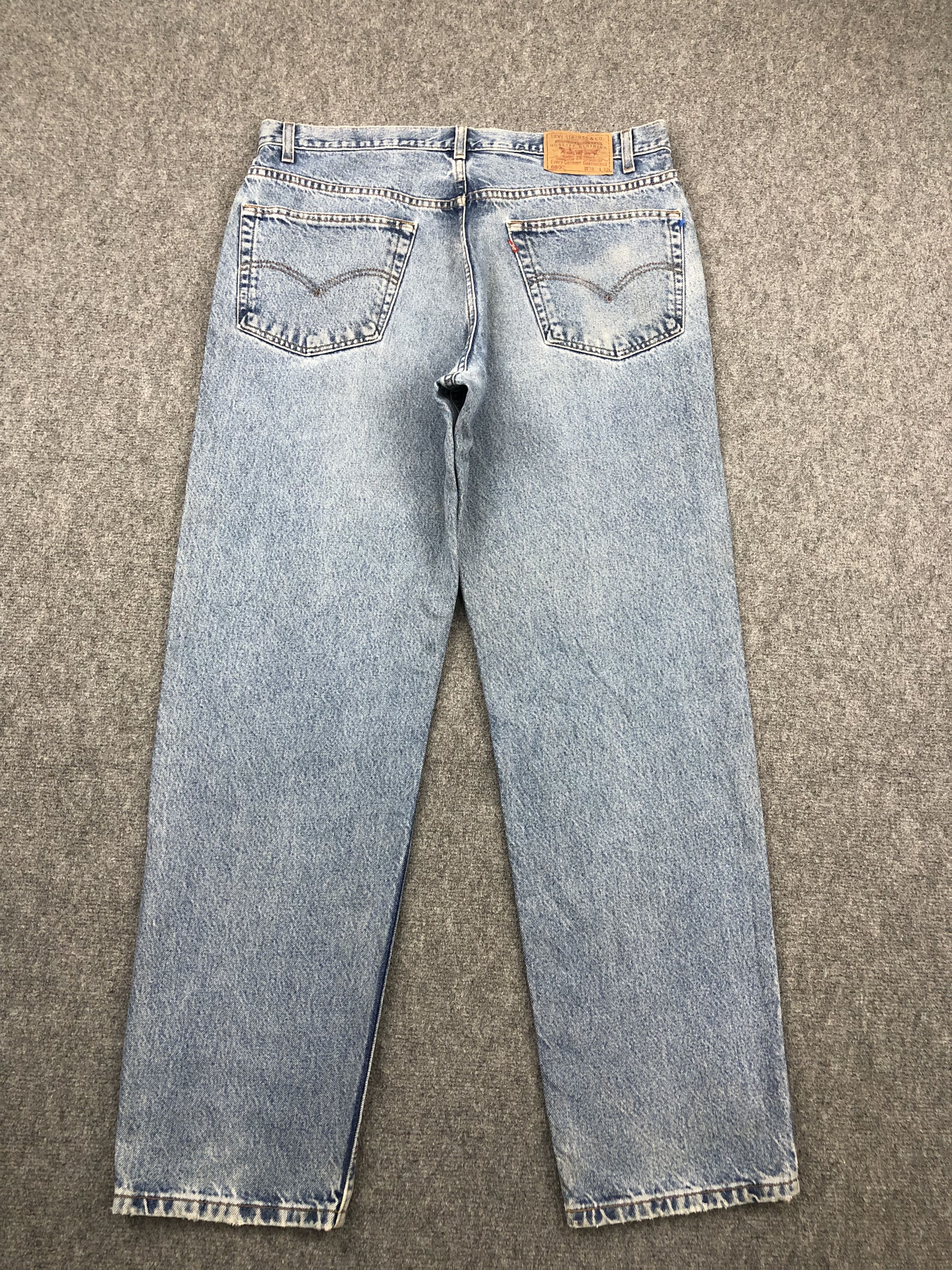 Levi's Vintage 90s Levis 550 Faded Blue Jeans DP1399 Size US 38 / EU 54 - 3 Thumbnail