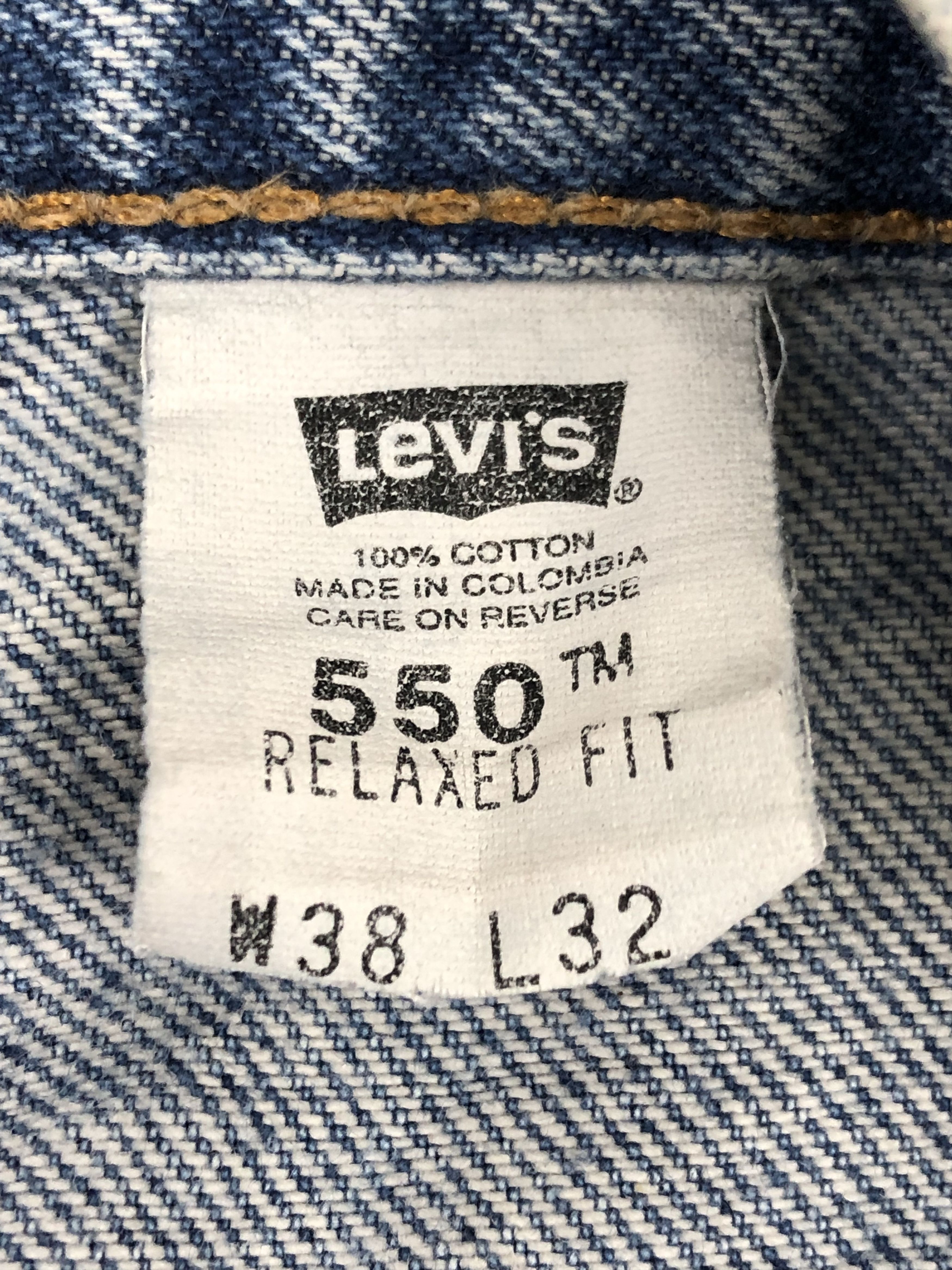 Levi's Vintage 90s Levis 550 Faded Blue Jeans DP1399 Size US 38 / EU 54 - 6 Thumbnail
