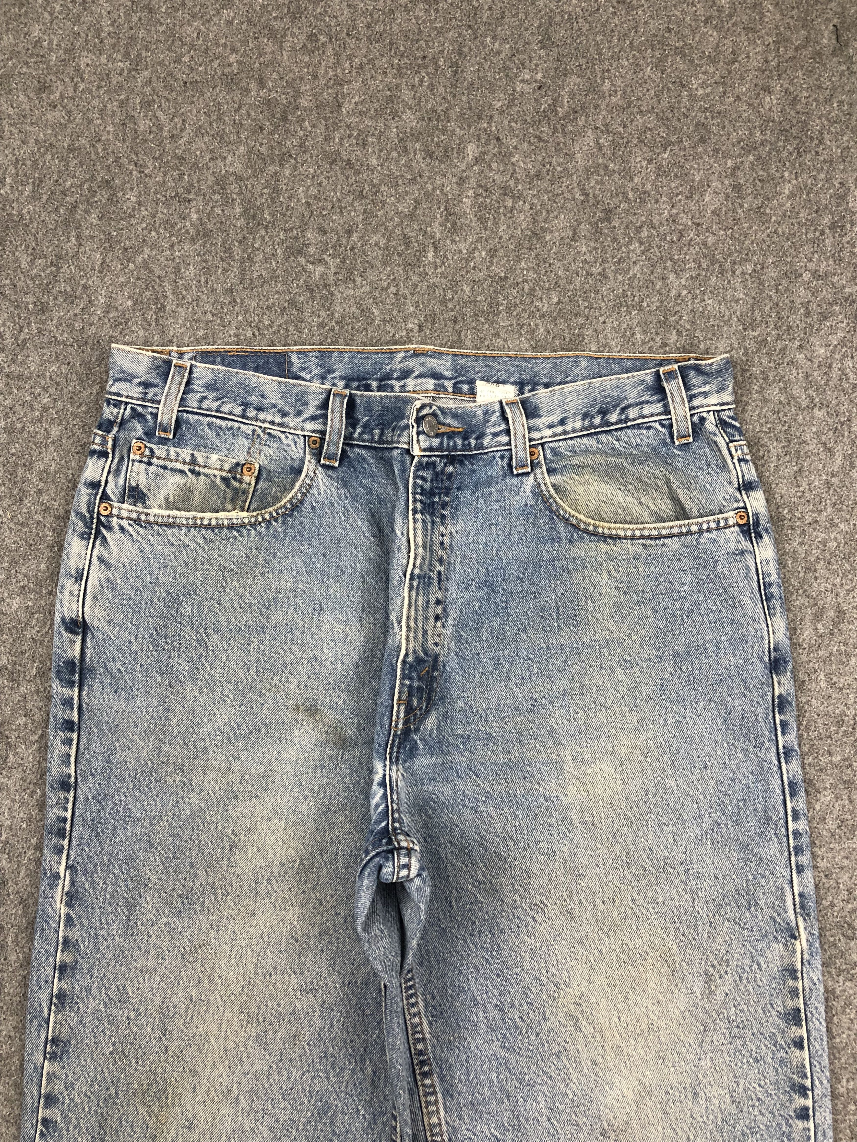 Levi's Vintage 90s Levis 550 Faded Blue Jeans DP1399 Size US 38 / EU 54 - 2 Thumbnail