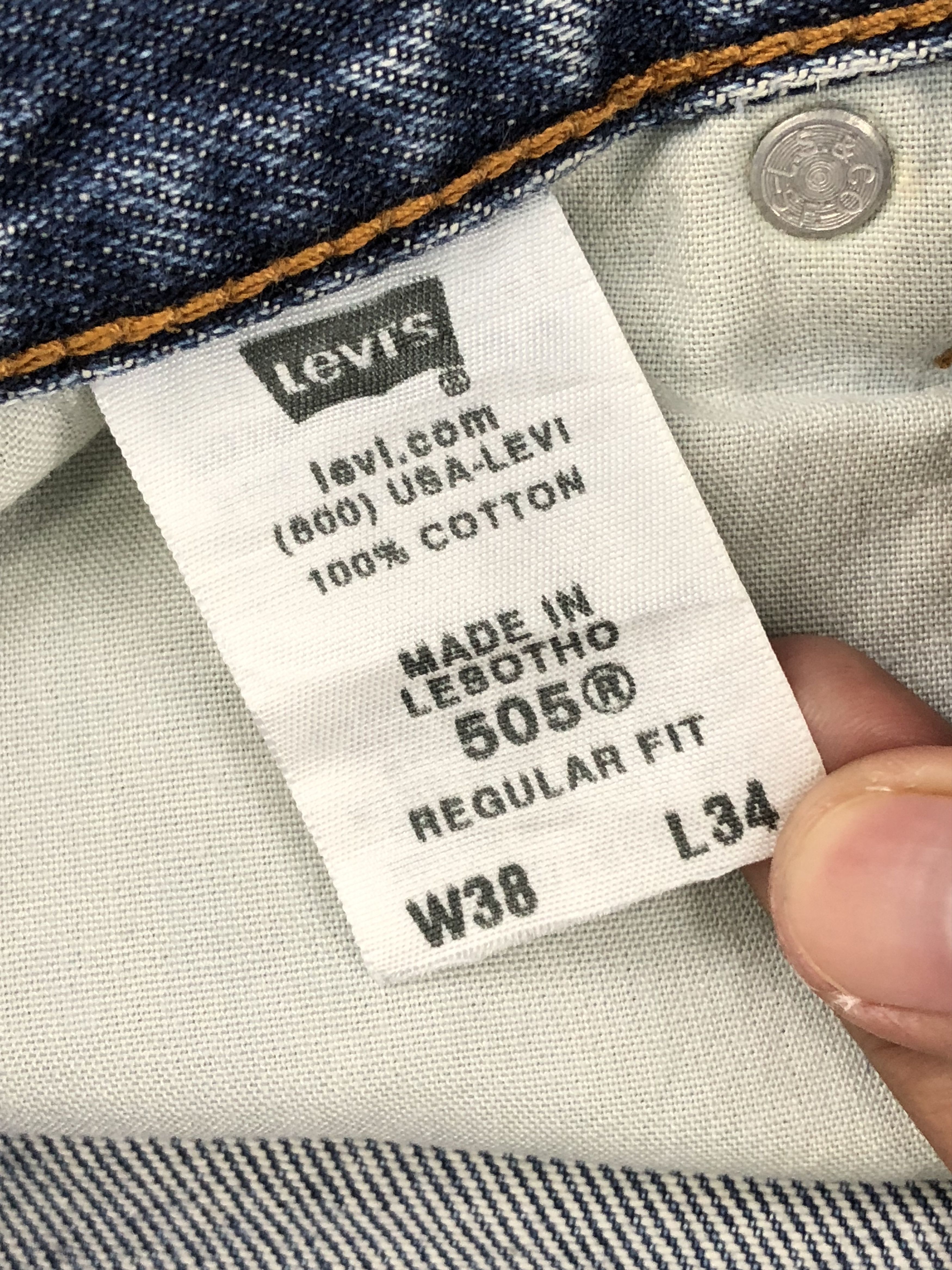Levi's × Vintage Vintage Levis 505 Faded Blue Jeans Size US 37 - 6 Thumbnail