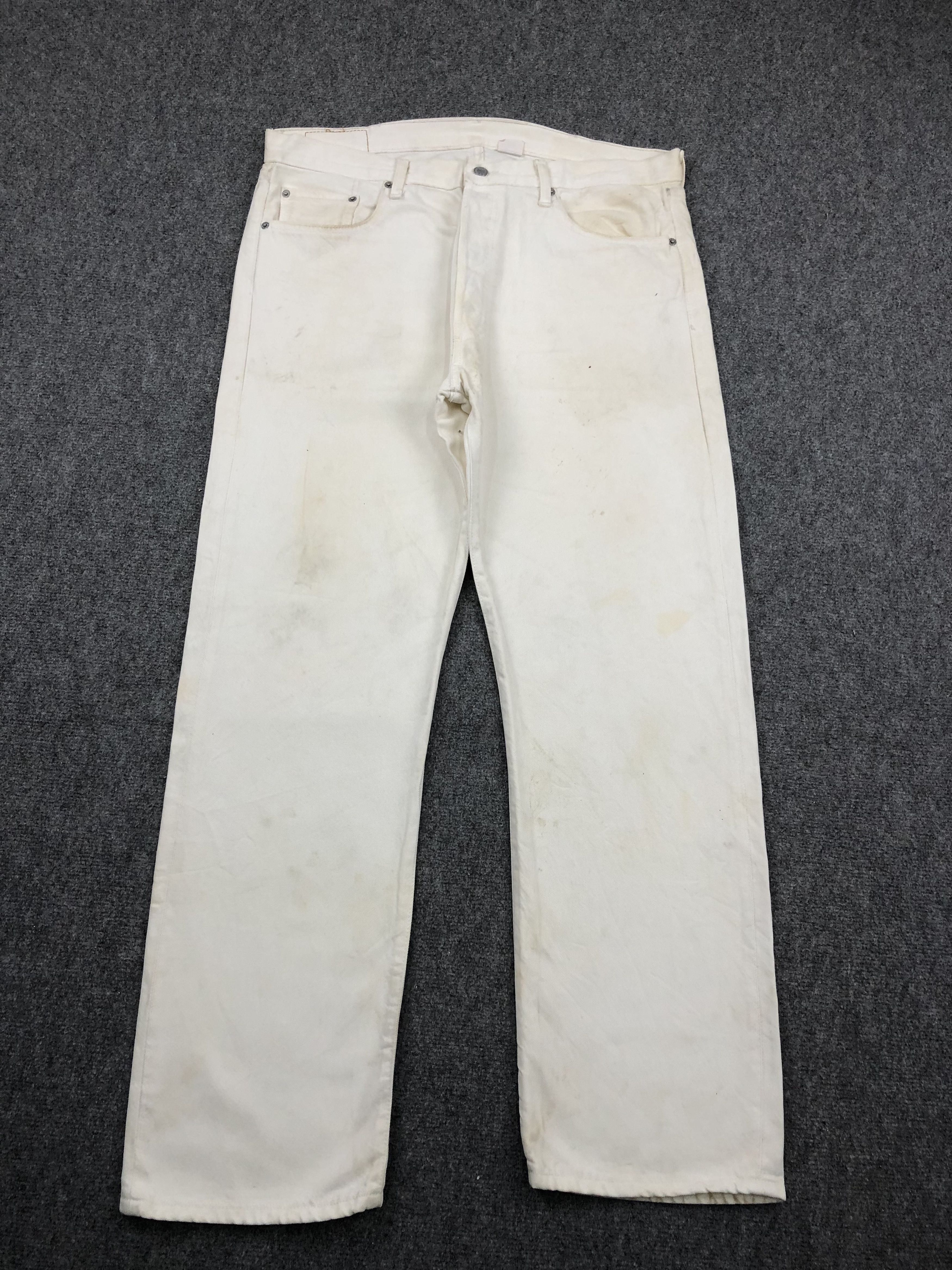 image of 90's Levis 501 White Jeans, Men's (Size 38)