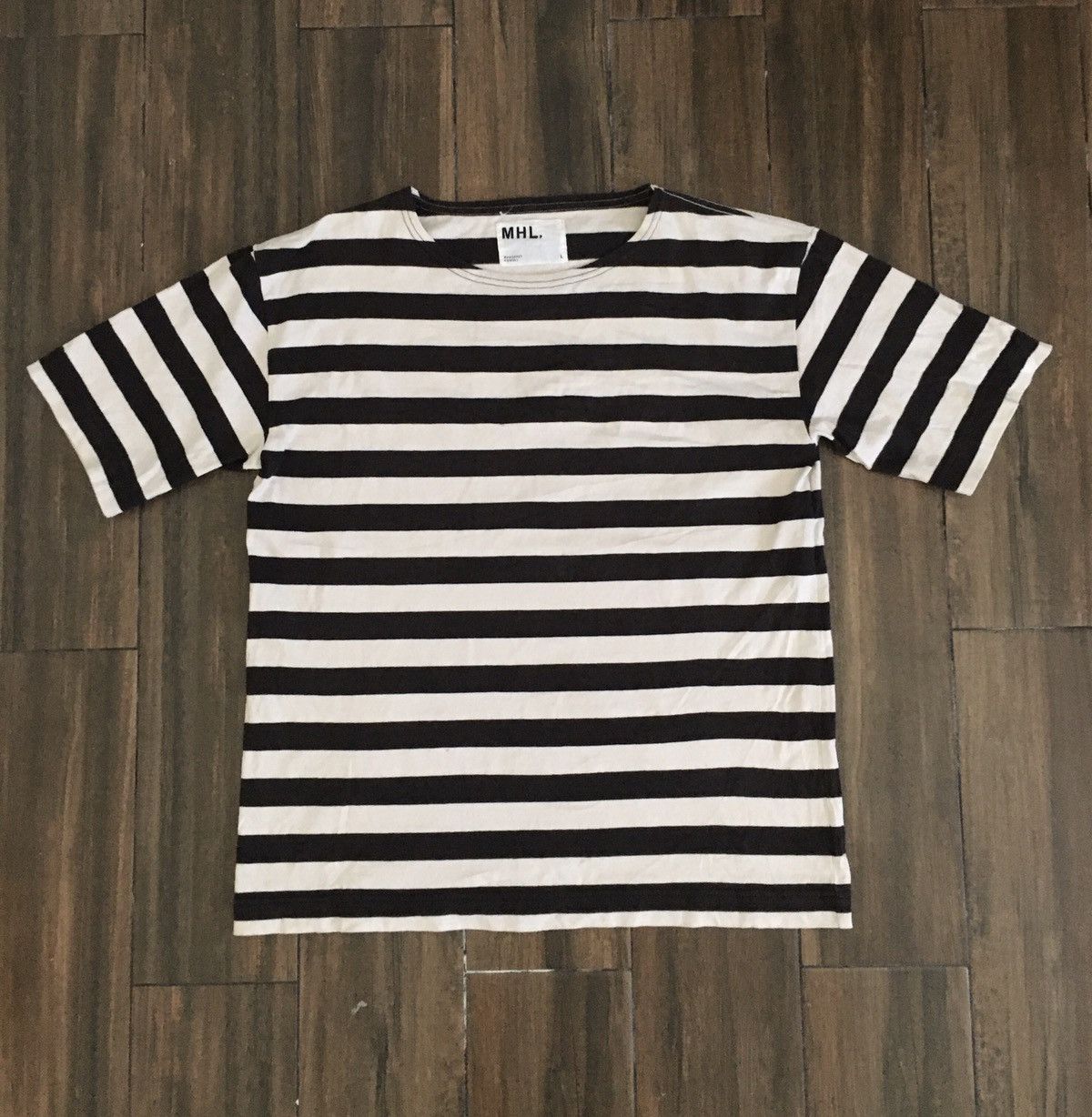 Margaret Howell MARGARET HOWELL BLACK & WHITE PRISONER STRIPED TEE Size US L / EU 52-54 / 3 - 1 Thumbnail