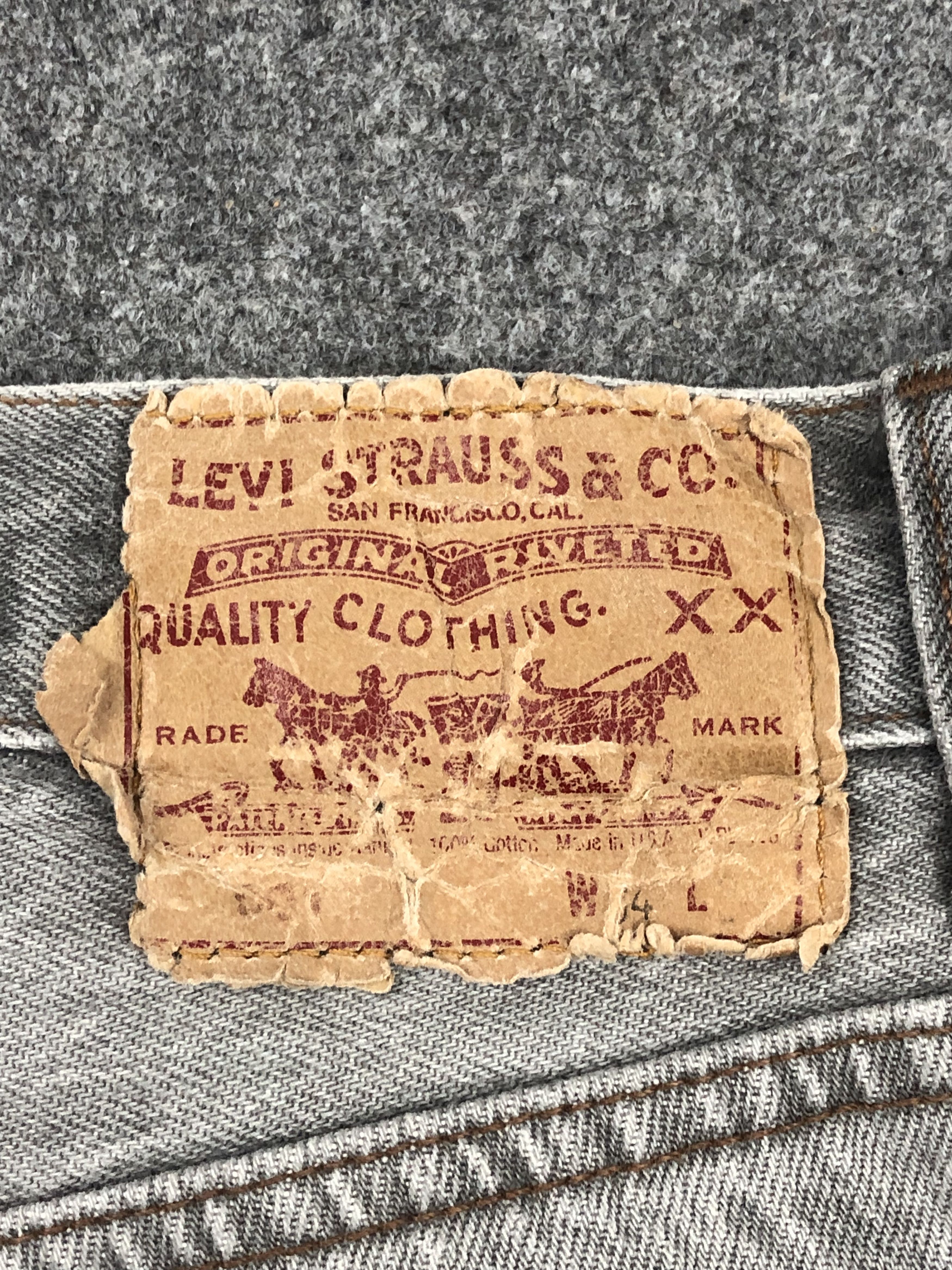 Levi's × Vintage Vintage 90s Distressed Levis 501 Faded Black Jeans Size US 34 / EU 50 - 5 Thumbnail