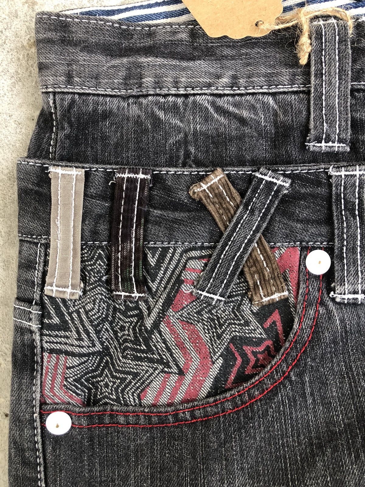 Japanese Brand Japanese Jack Serika Double Waist Distressed Jeans Size US 32 / EU 48 - 6 Thumbnail