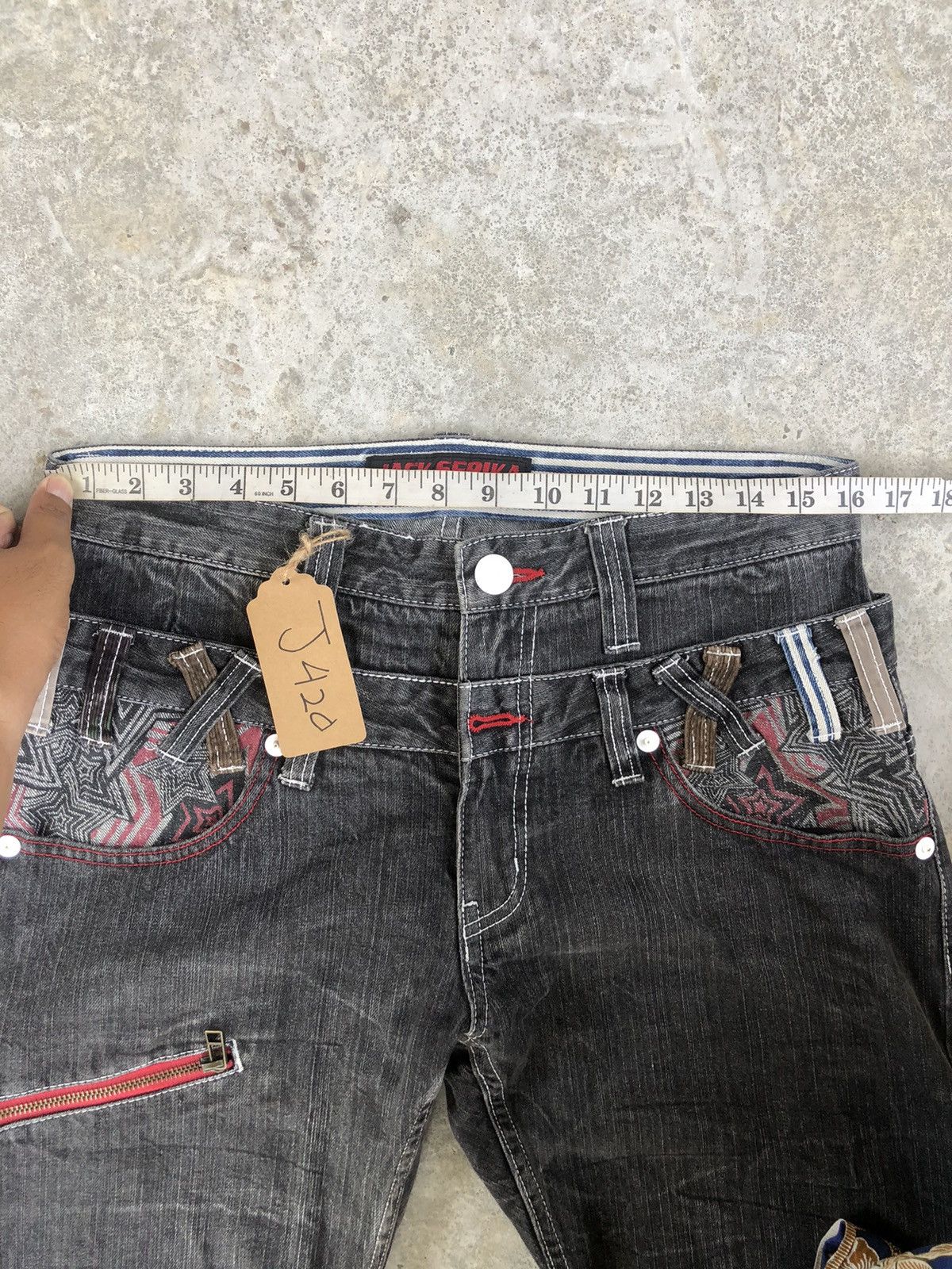 Japanese Brand Japanese Jack Serika Double Waist Distressed Jeans Size US 32 / EU 48 - 15 Thumbnail